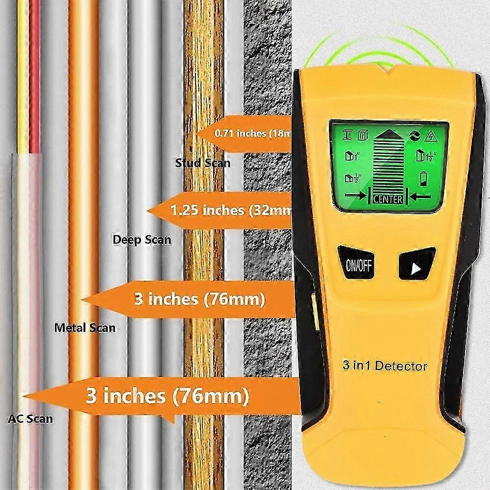 Multi-Function Wall Scanner for Metal, Wood, and Cable Detection | 3-in-1 Stud Finder Tool