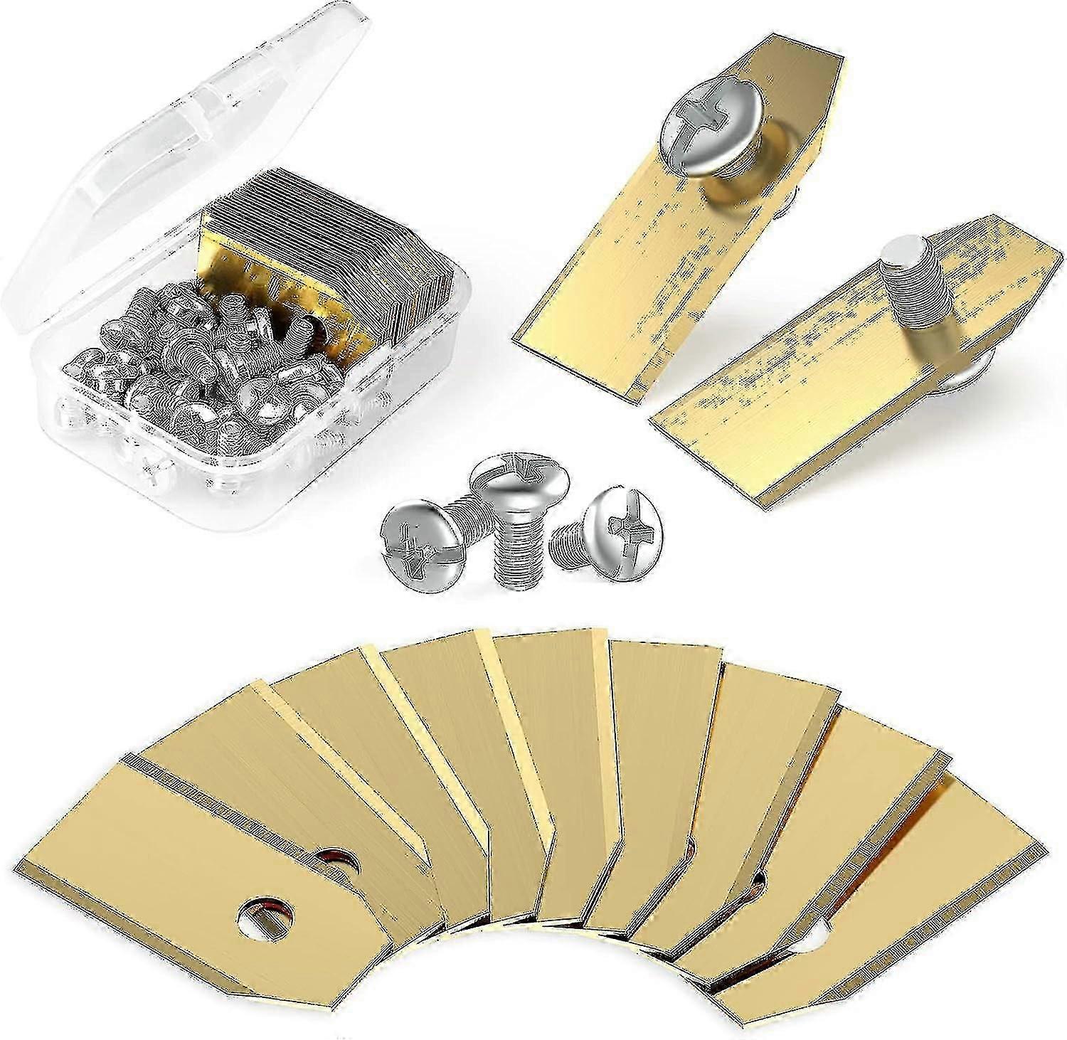 Robot Lawn Mower Blade Set of 30, Titanium Blades with Rust Prevention for Husqvarna Yardforce Gardena Robots - 35 x 18mm