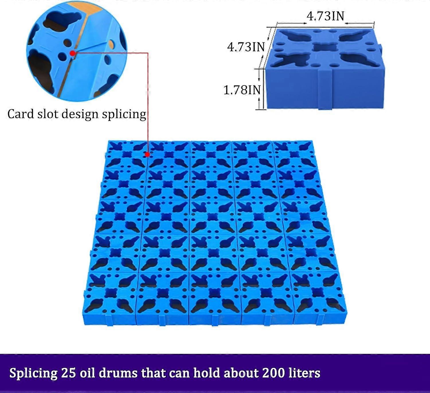 Industrial Drum Containment Platform With Drainage Portable Oil Drum Tray For Construction Sites Orange 49.3x25.6x5.9