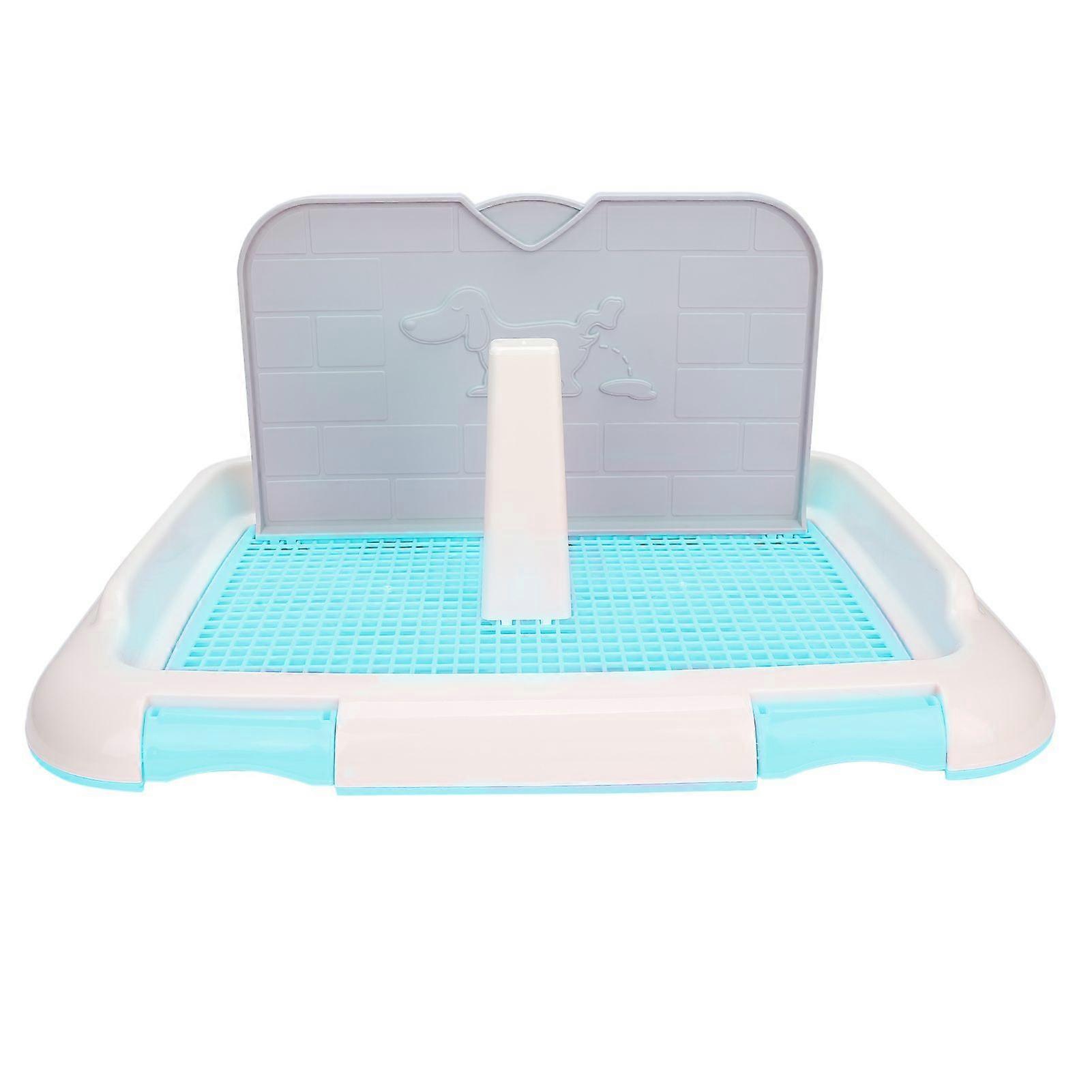 Dog Toilet Indoor Puppy Training Toilet Cat Potty Fence Dog Scheduled Urination Potty TrayBlue