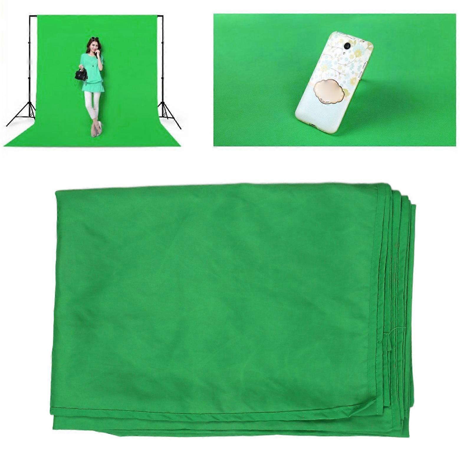 6.6ft x 9.8ft Green Polyester Screen Backdrop - Wrinkle Resistant