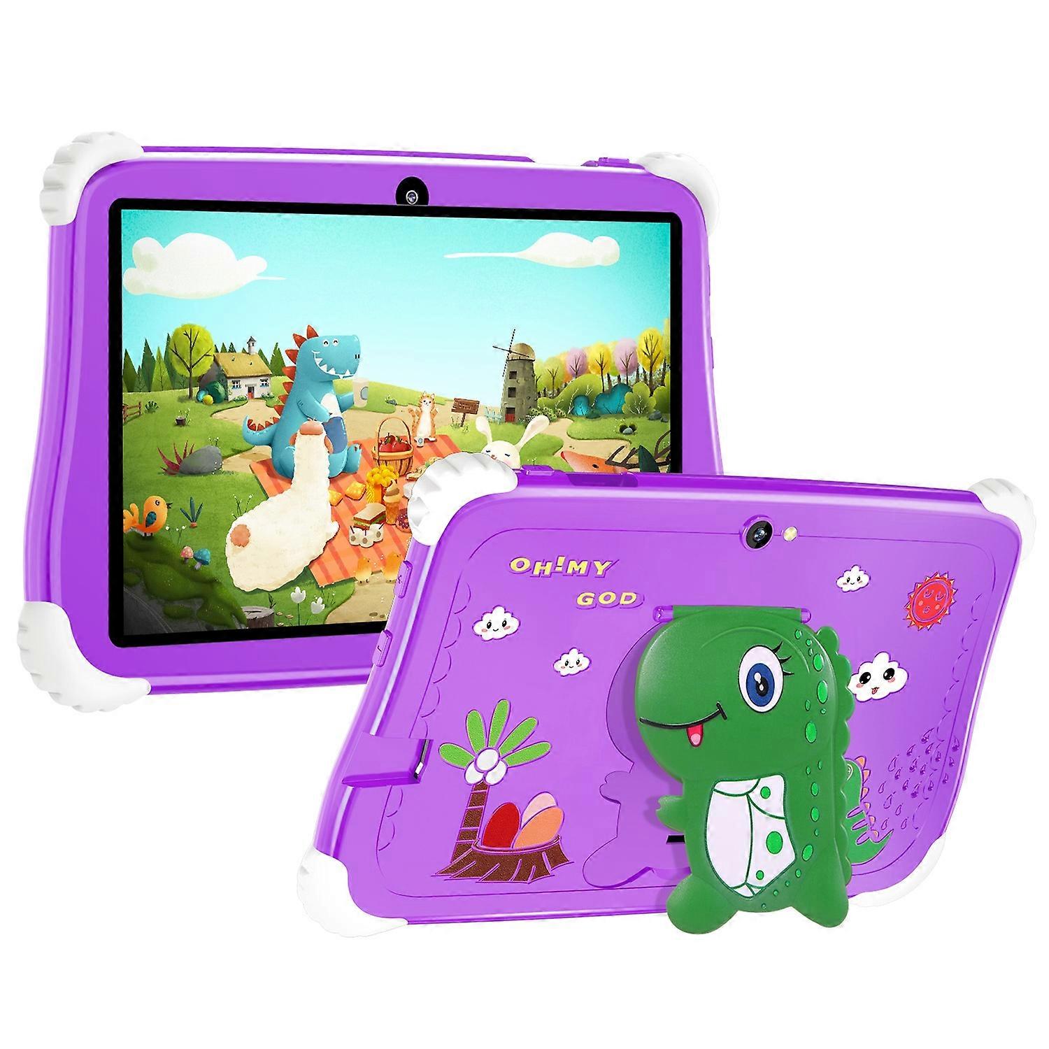 (New) C75 Dinosaur 7 inch WiFi Kids Tablet PC, Android 7.0 MT6735 Octa Core CPU 2GB+16GB
