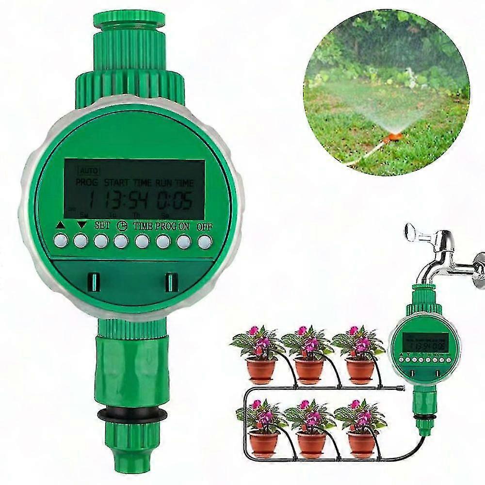 Automatic Water Timer with LCD Display, Digital Irrigation System, Waterproof Cover for Garden & Greenhouse