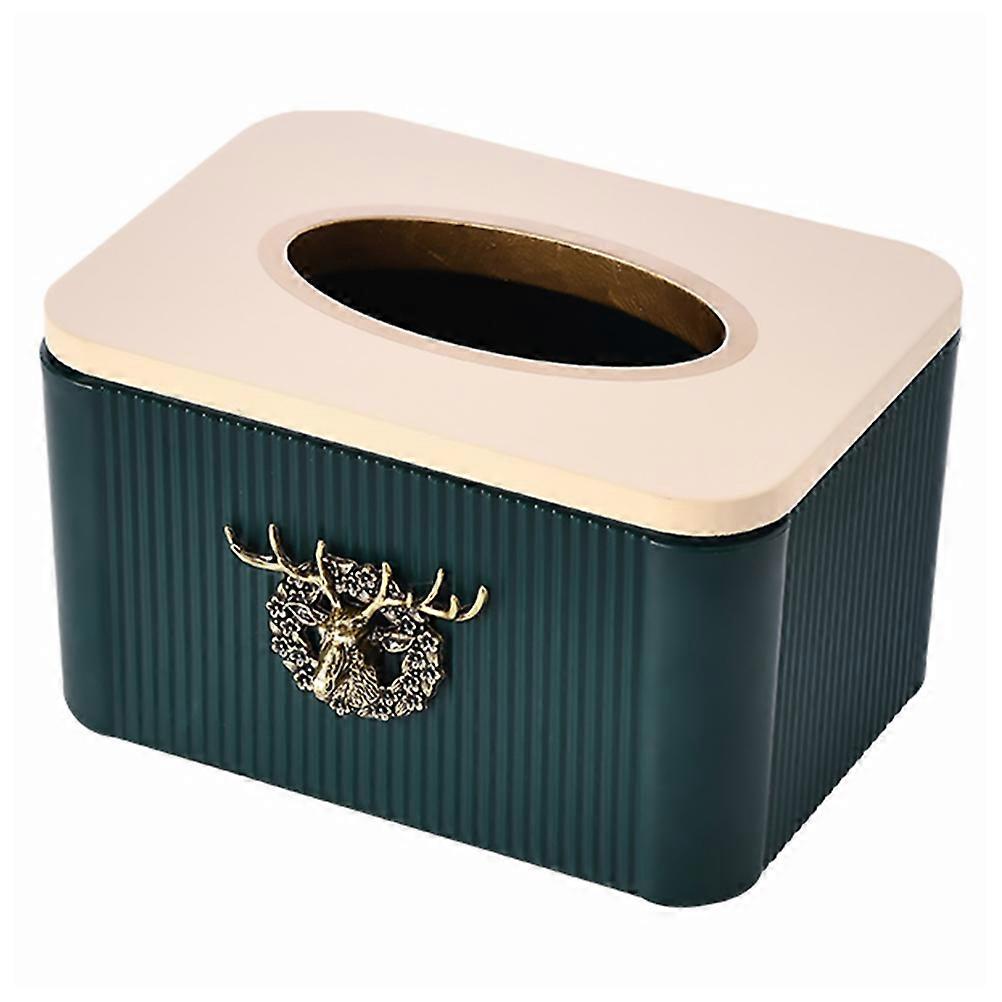 Creative Green Tissue Storage Box ABS Material for Home Use Compact Multipurpose Tissue Container
