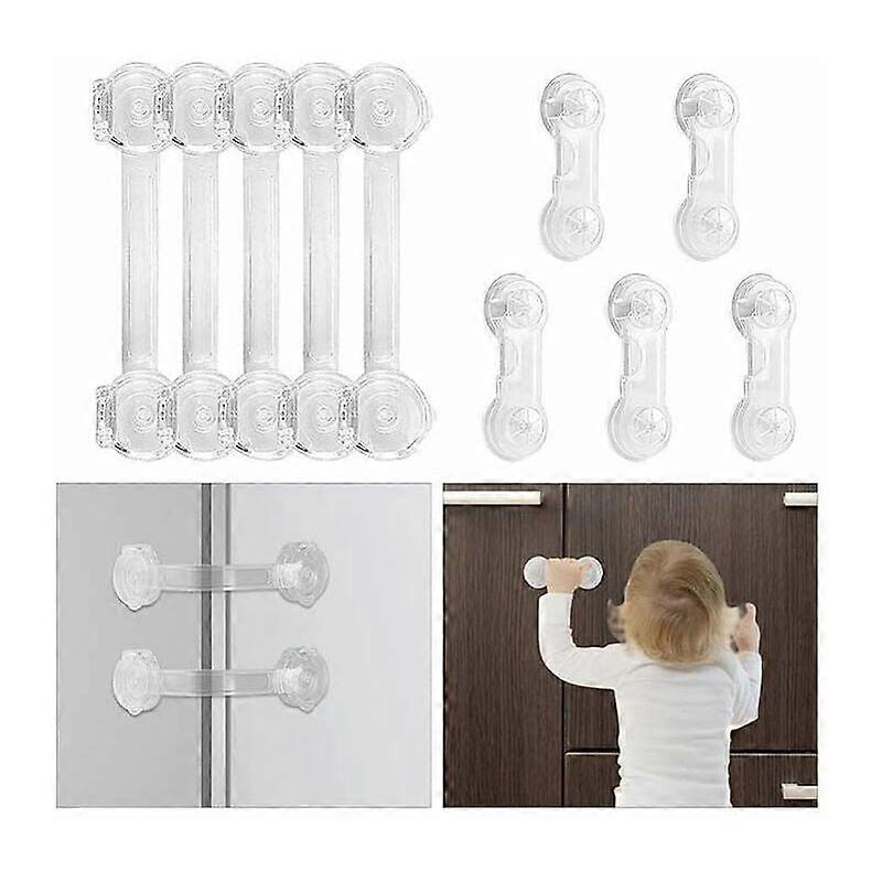 10 Pack Child Safety Locks - Transparent, Fonepro