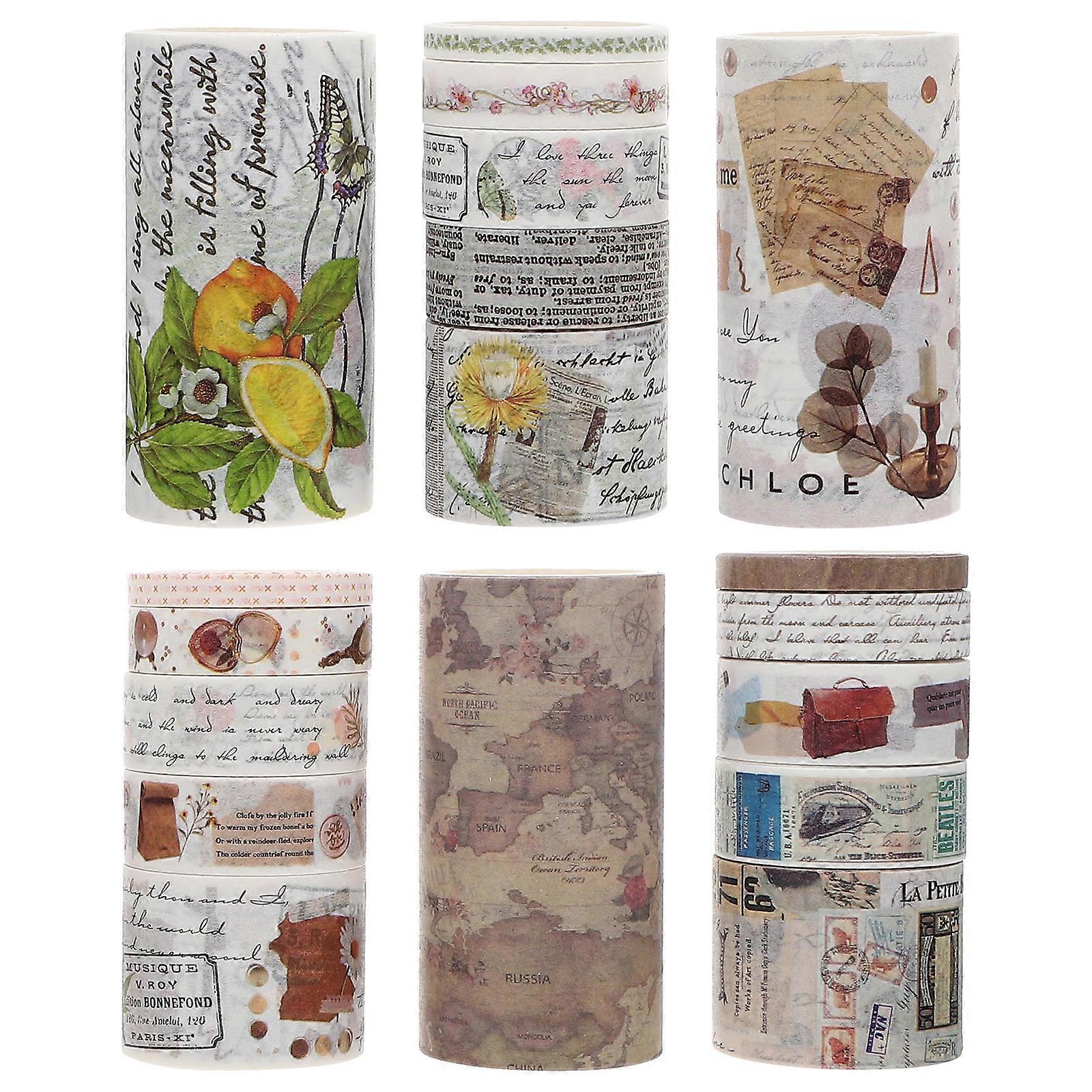 Notebook Decal and Scrapbook Decorative Tape for Decor 3Sets