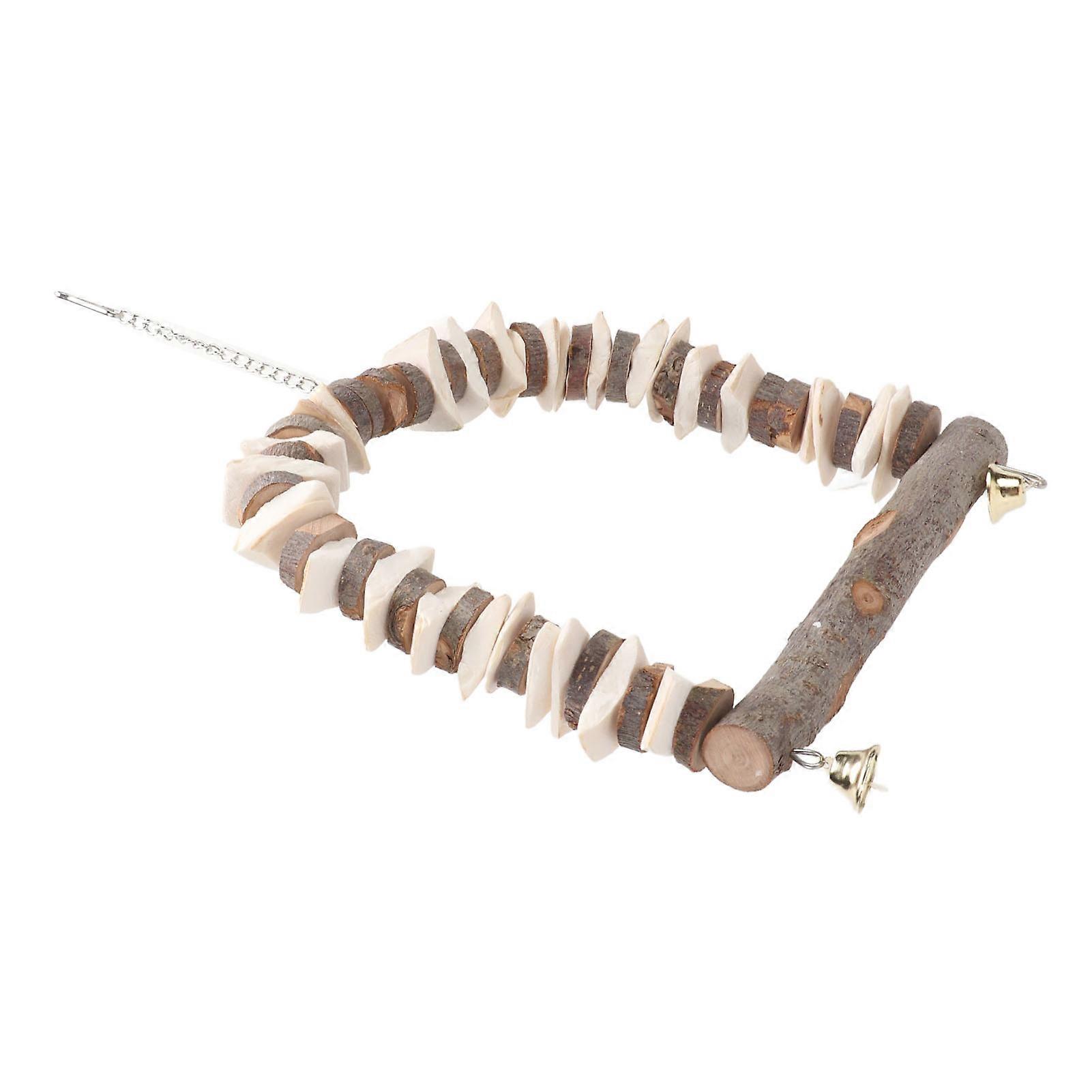 Bird Swing Toy Hanging Swing Perch Stand for Small Parakeets Parrots Birds and CockusesL 