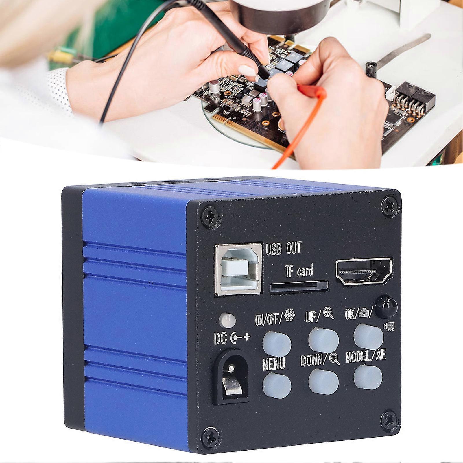 37MP 2K 1080P 60FPS Industrial Video Microscope Camera Set with USB Interface for Phone Repair AC100‑240VEU Plug 