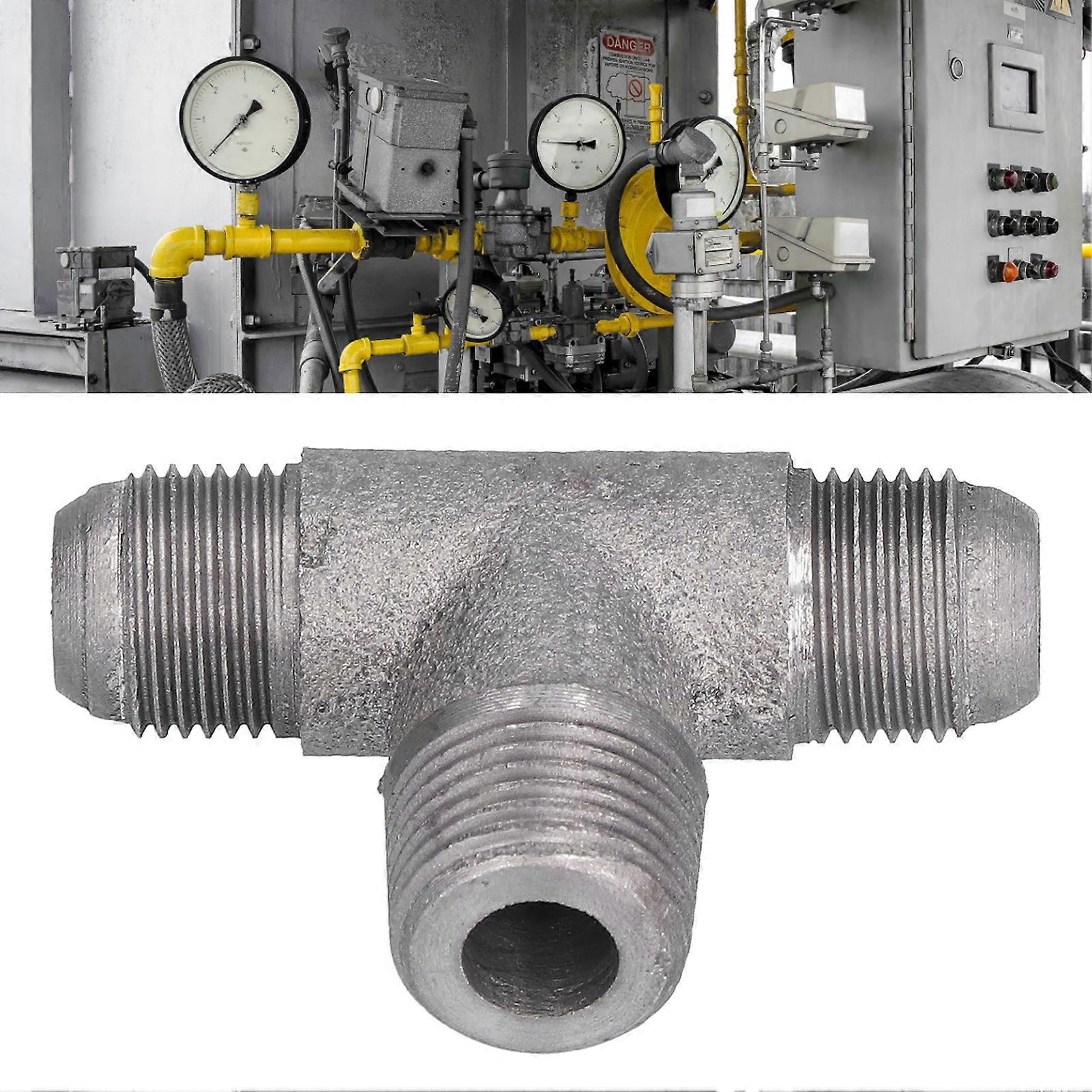 Straight Iron Tee Fitting for Air Compressor 65mm, Polished