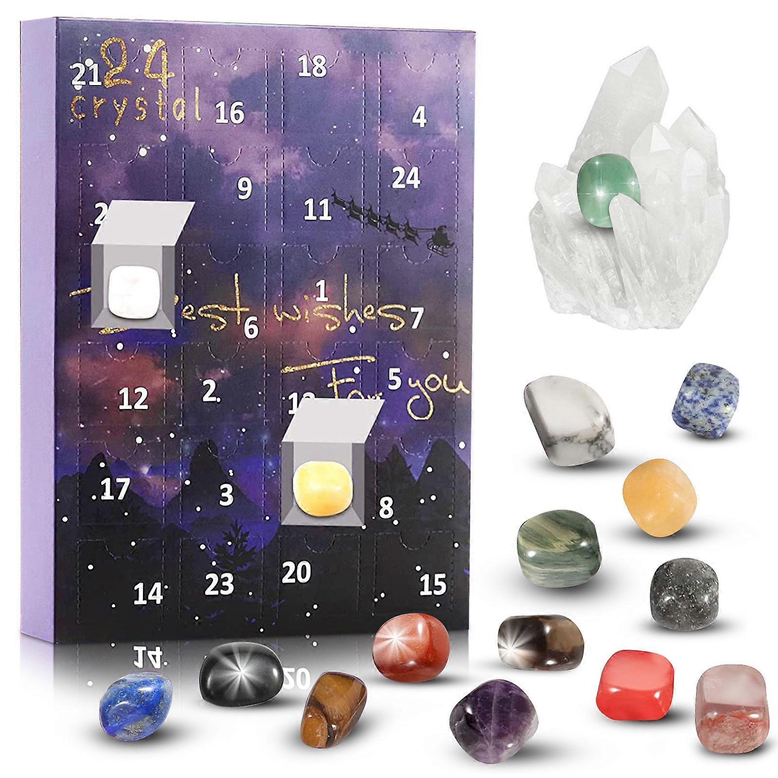 Halloween Advent Calendar 24 Natural Crystal Agate Fossils Day WUD5310