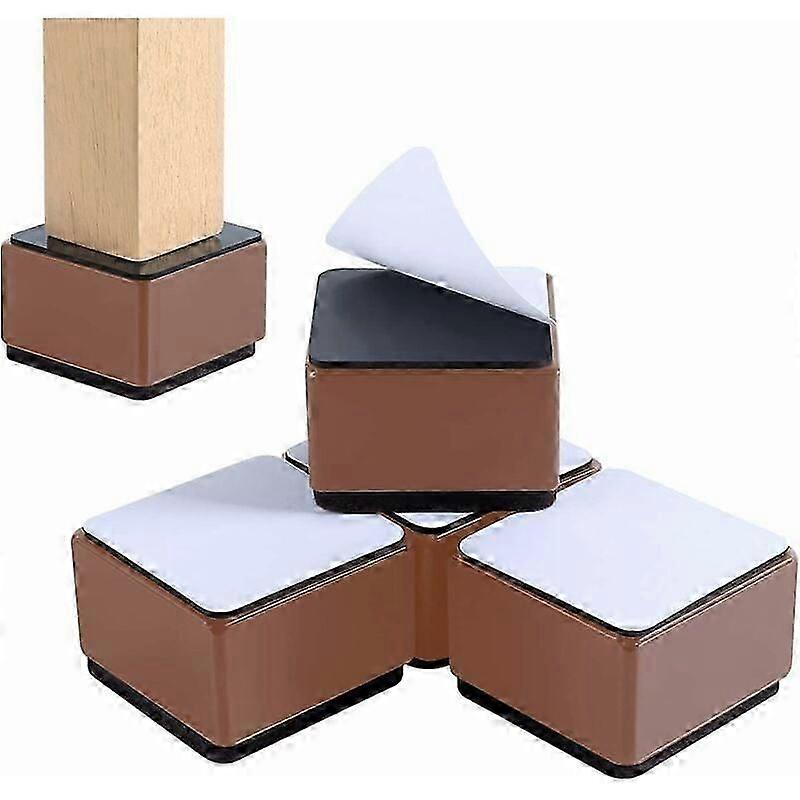 Bed Risers Furniture Risers Add 2 Inch Height, Solid Steel Support 10000 Pounds, Table Riser, Chair Or Couch Riser, Set Of 4 Furniture Riser