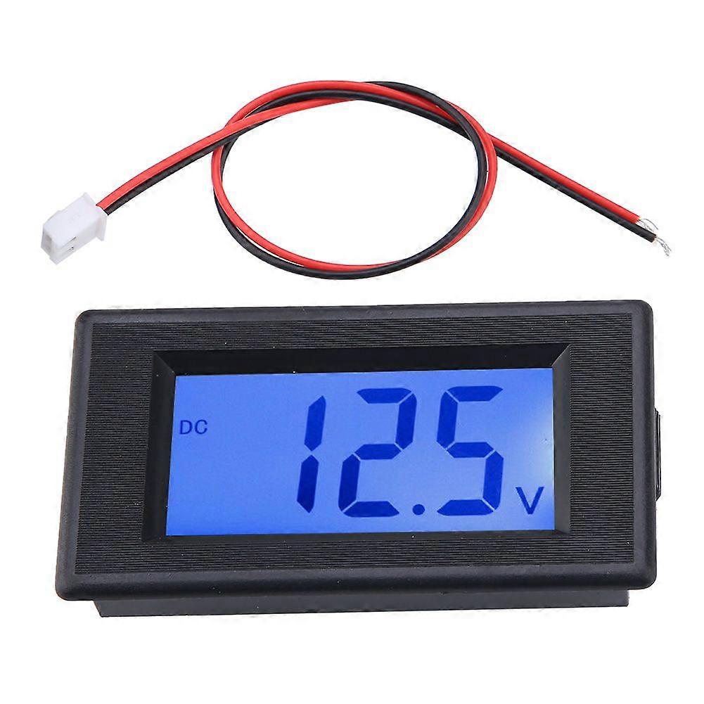 4-30V Two Wire LCD Display Voltmeter Digital Voltage Power Tester with Blue Screen Backlight