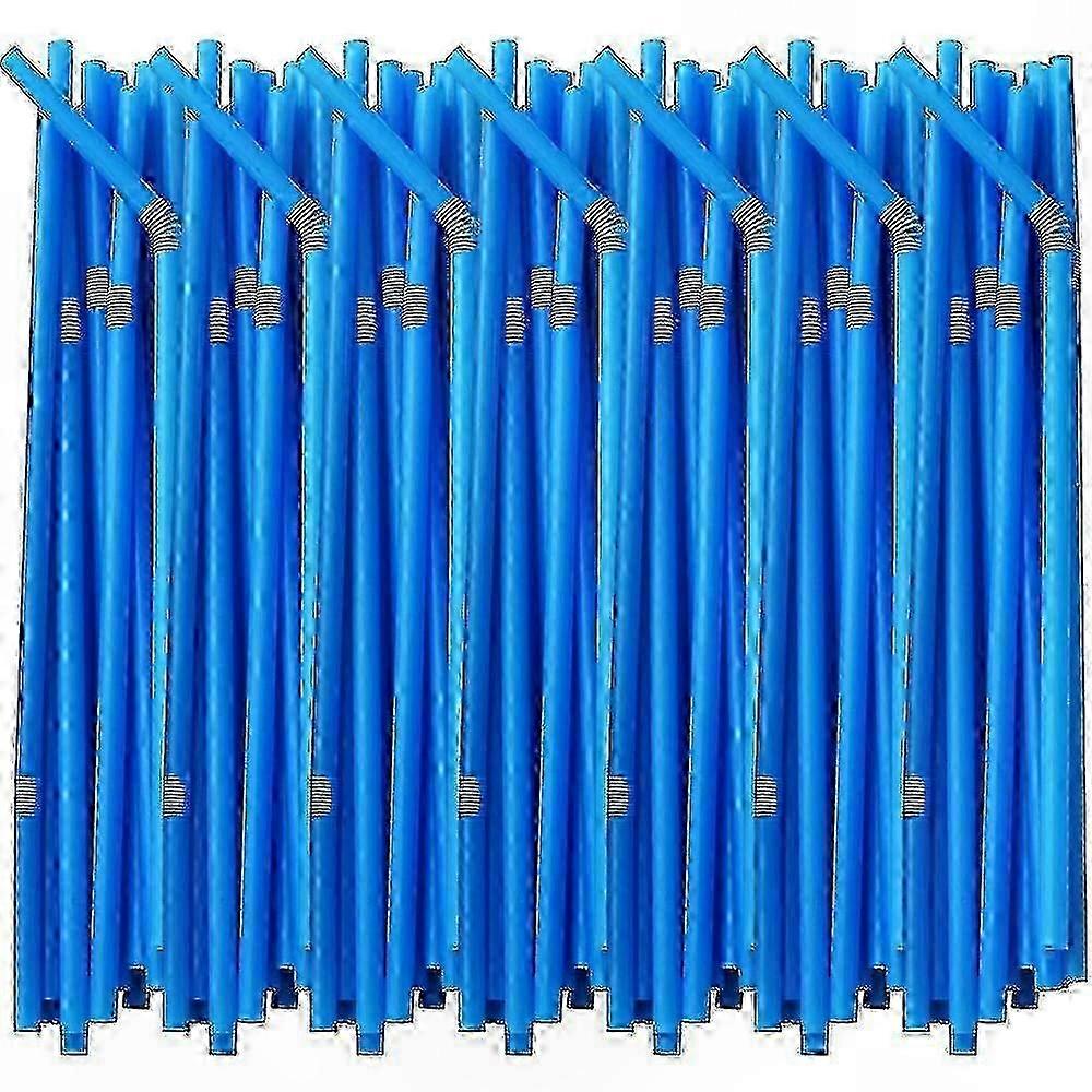 Colorful Bendable Plastic Straws, 200 Pack, Extra-Long Flexible Drinking Straws for Parties and Gatherings