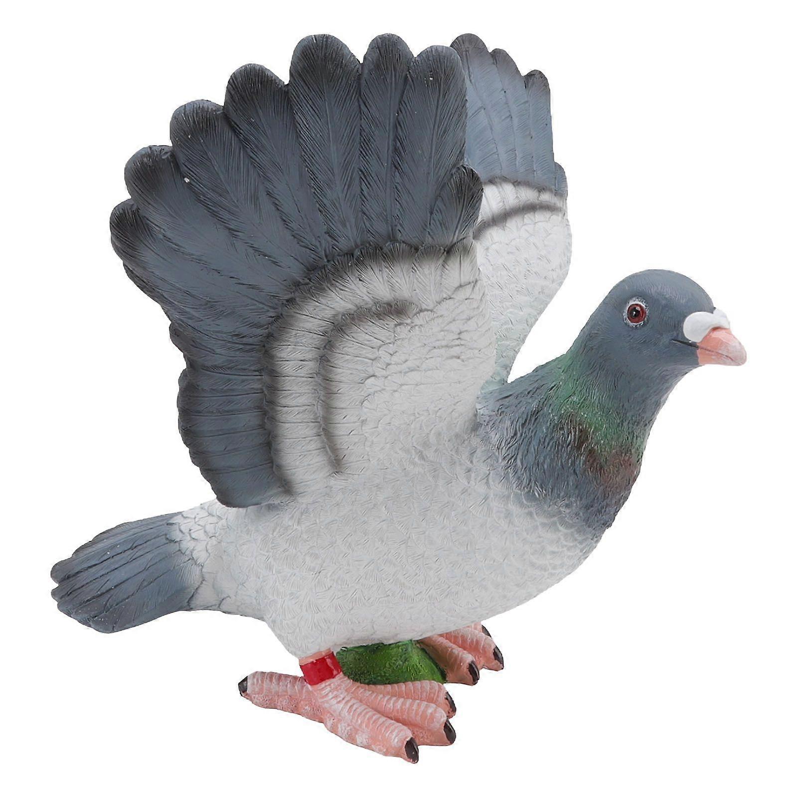 Simulation Pigeon Synthetic Resin Vivid Simulation Bird for Home Decoration Holiday Decoration Educational Toys Type 2