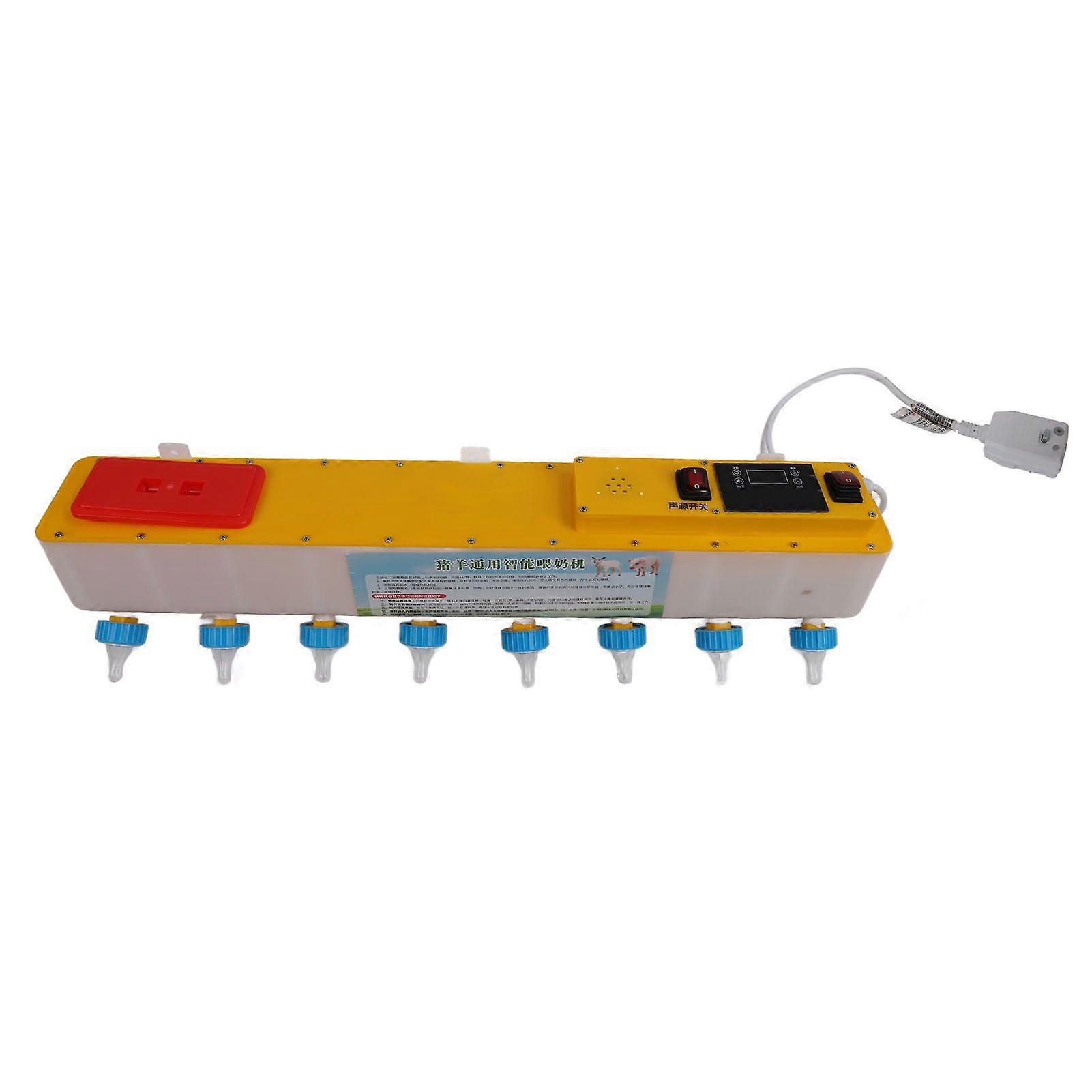 10L Silicone Lamb Drink Nipples Feeder Livestock Milk Feeder with 8 Nipple for Nursing Animal Lambs Pigs Cattle