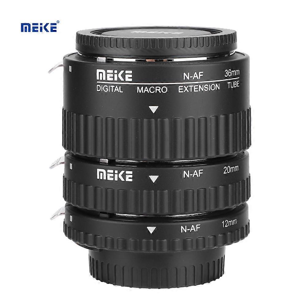 Tube d'extension macro autofocus Meike 12 mm + 20 mm + 36 mm pour reflex numérique Nikon à monture F (B)