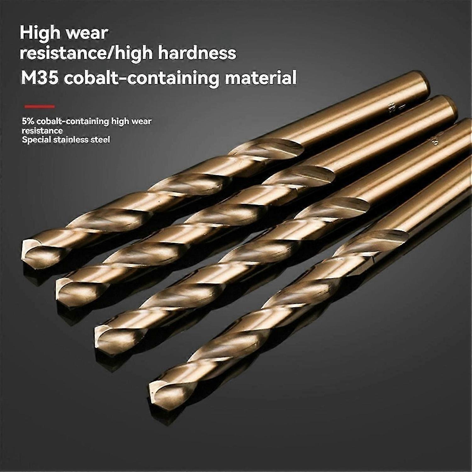 10PCS Twist Drill Bit Set M35 4.0mm 3 Edge HSS Hole Drill Bit