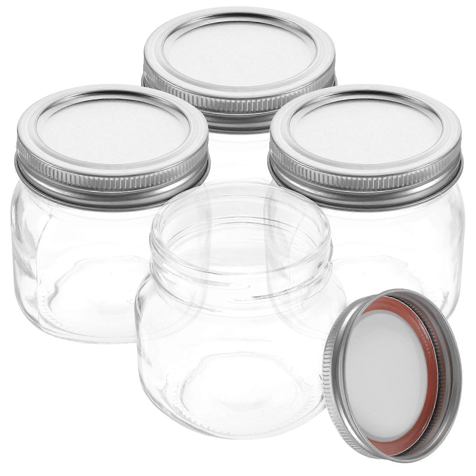 Food Jar Glass Canisters Daily Food Storage Jam Storage Round Shape