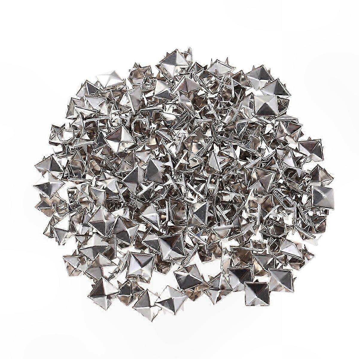 200 Pieces Square Pyramid Studs Rivets for DIY Crafts and Leather Projects