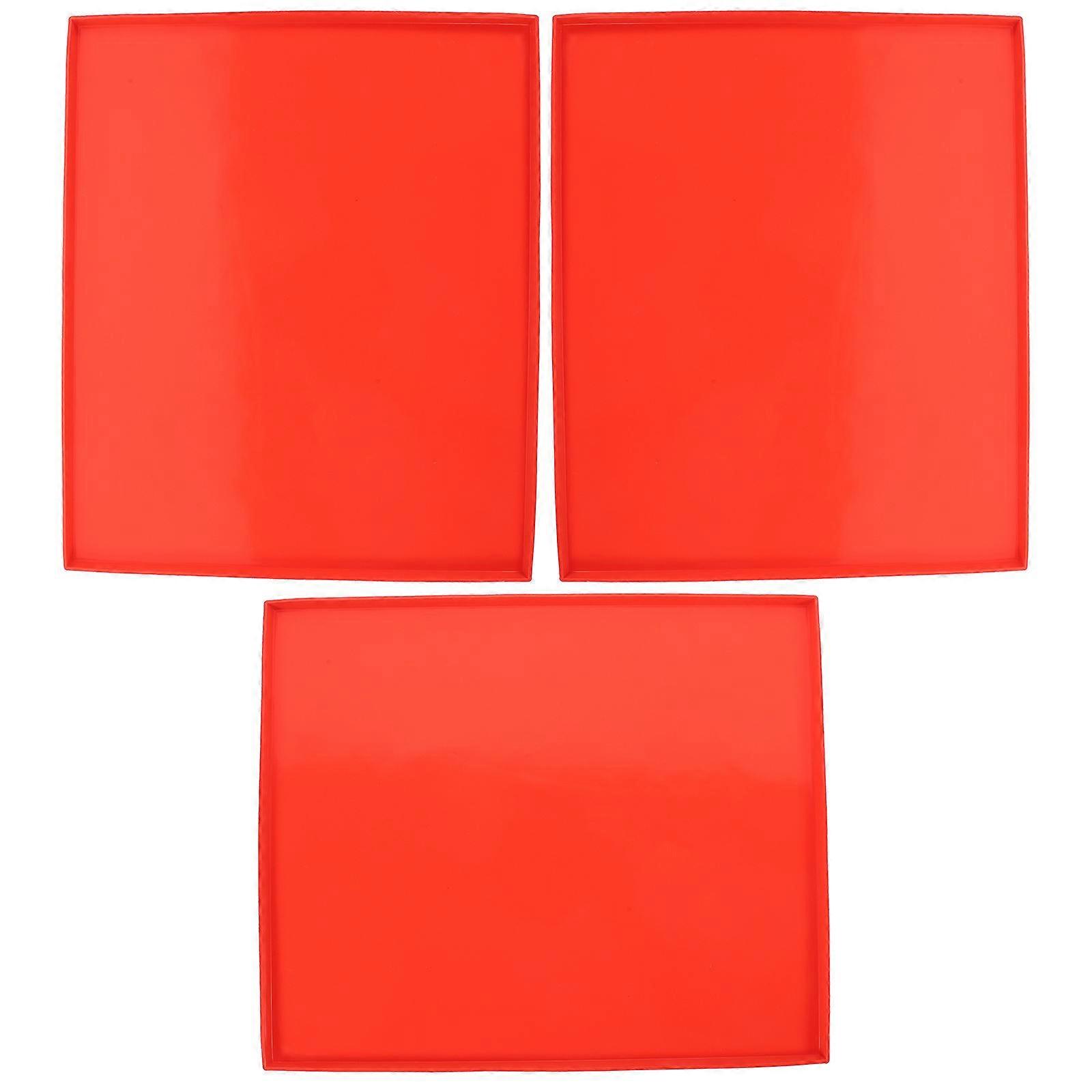 Silicone Dehydrator Mats for Steamer Use 3Pcs Red Silicone Sheets