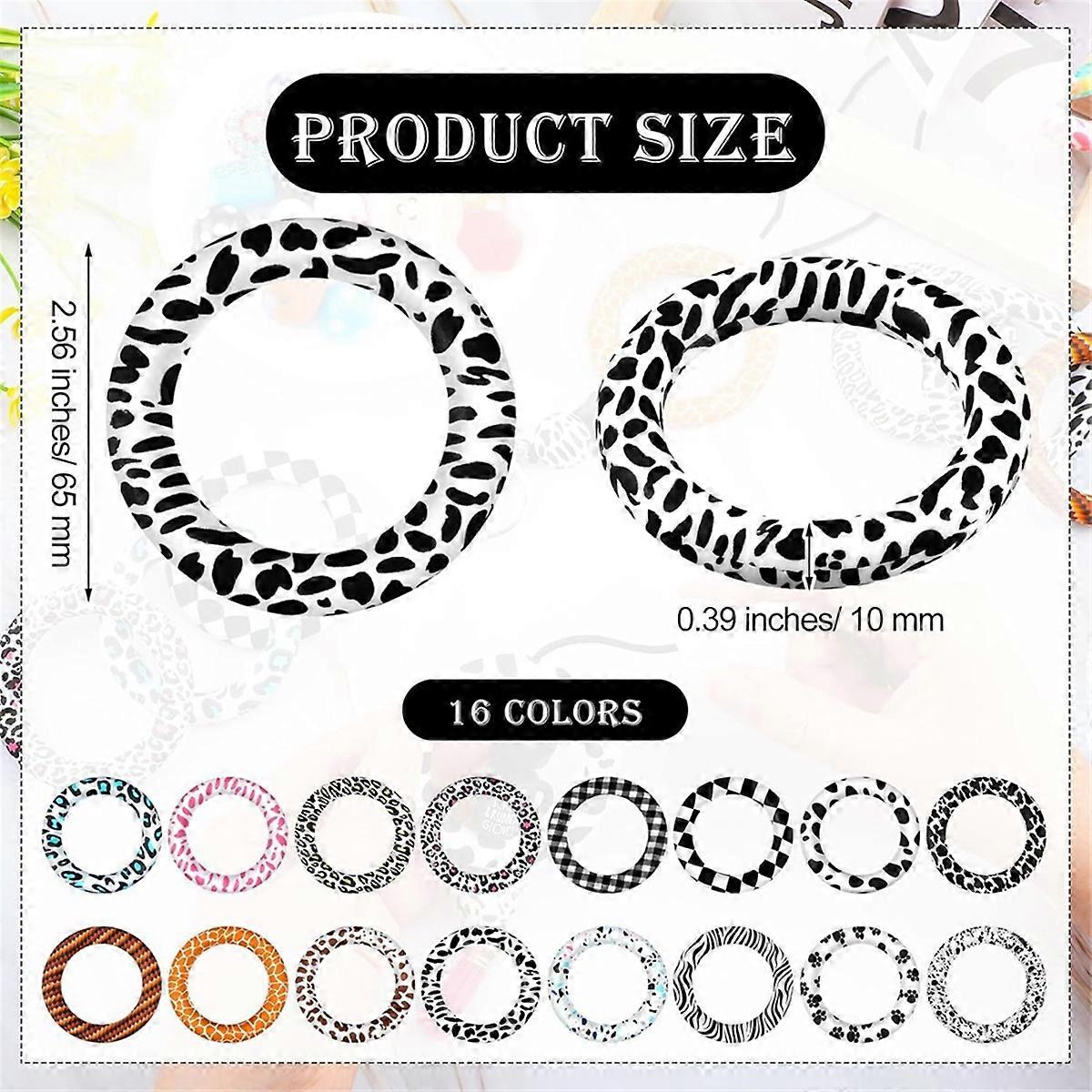 16 Pcs Silicone Beadable O Ring 65mm Round Silicone Loop