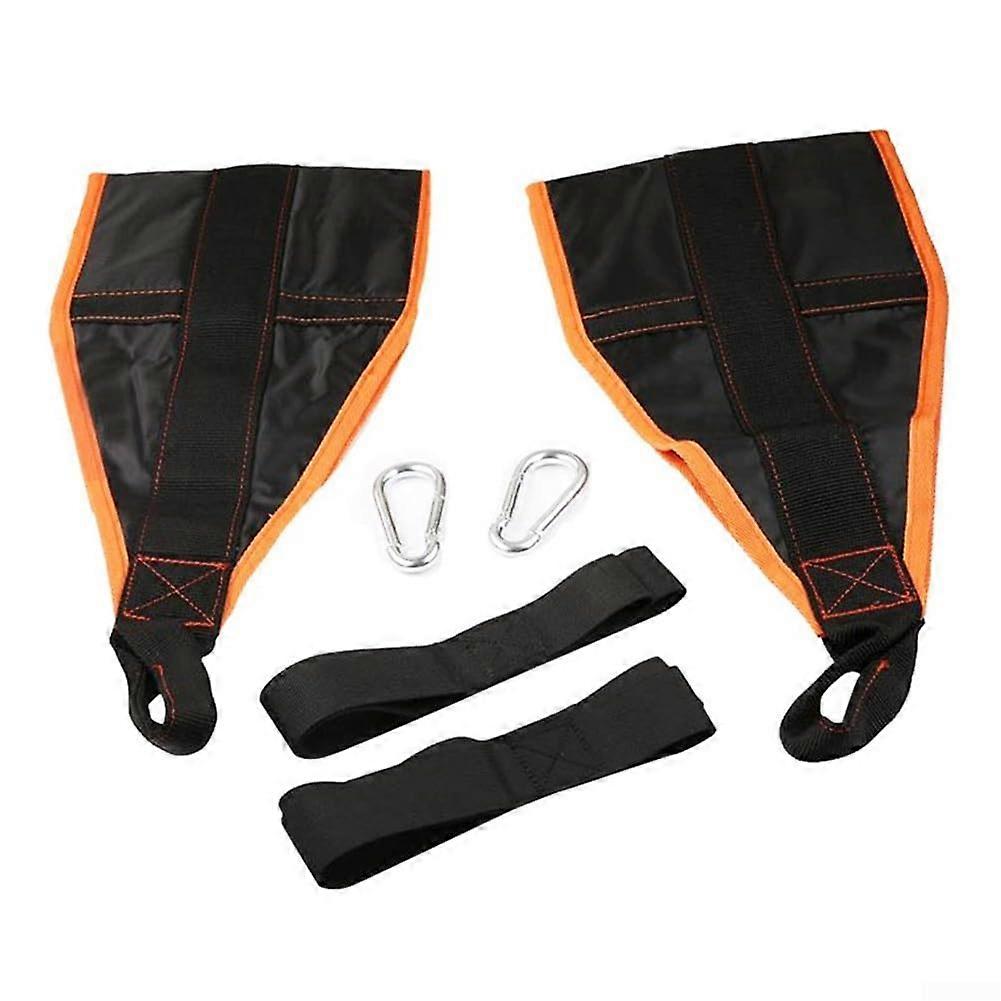 Abdominal Training Belt Dip Belt NonSlip Toning Belt With 2 Buckles Orange For Core Strength
