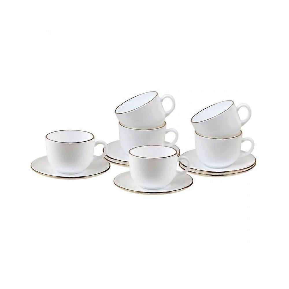 Kinghoff coffee set of 6 cups and saucers Opal 62395