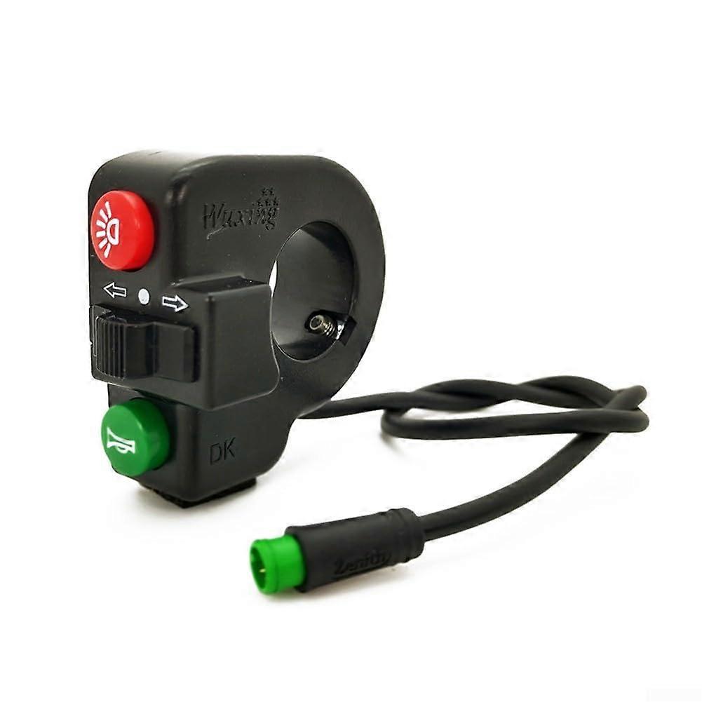 Replacement Handlebar Switch with Turn Signal Light for Electric Scooters And Bikes 3In1 Waterproof 5Pin Interface