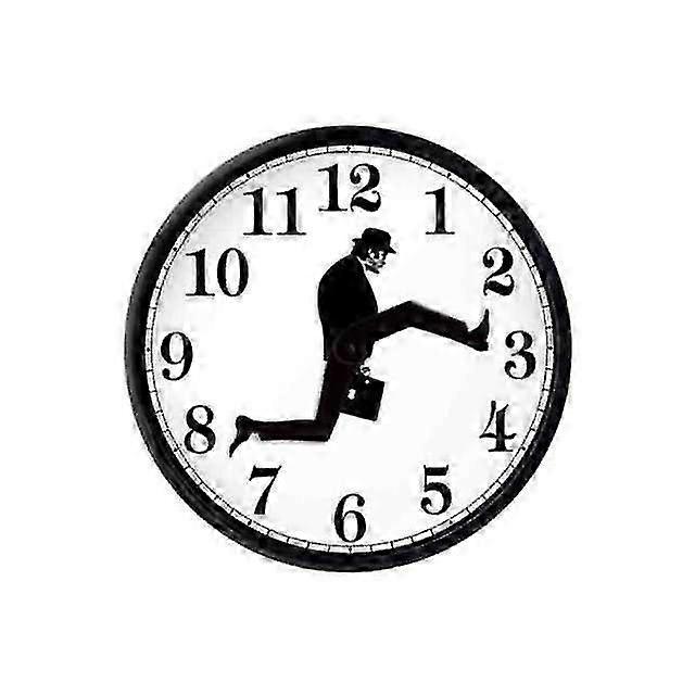 Monty Python Inspired Silly Walks Wall Clock - Quirky British Humour Home Decor with Silent Movement