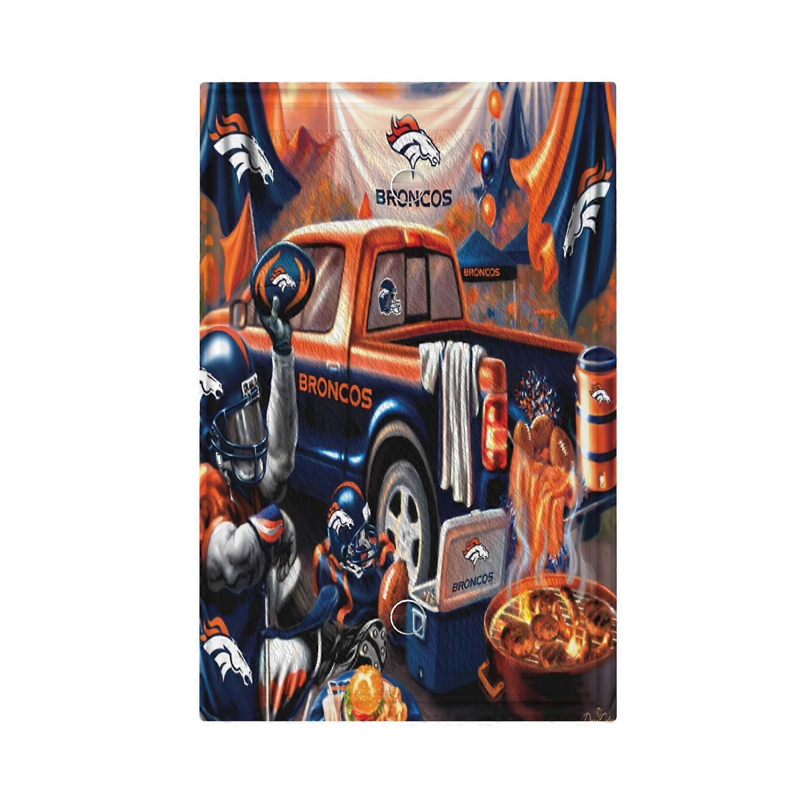 Broncos Switching Lights Single Leather Roman Frame Switch Panel Wall Panel Single Double/Pull Light Switch