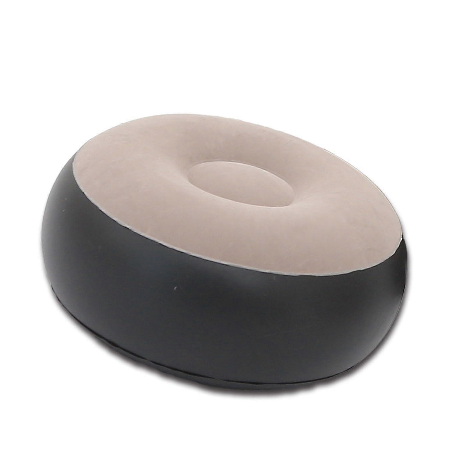 Inflatable Stool Non Slip Bottom Multifunctional Air Cushions Footrest For Home And Gym Coffee Color