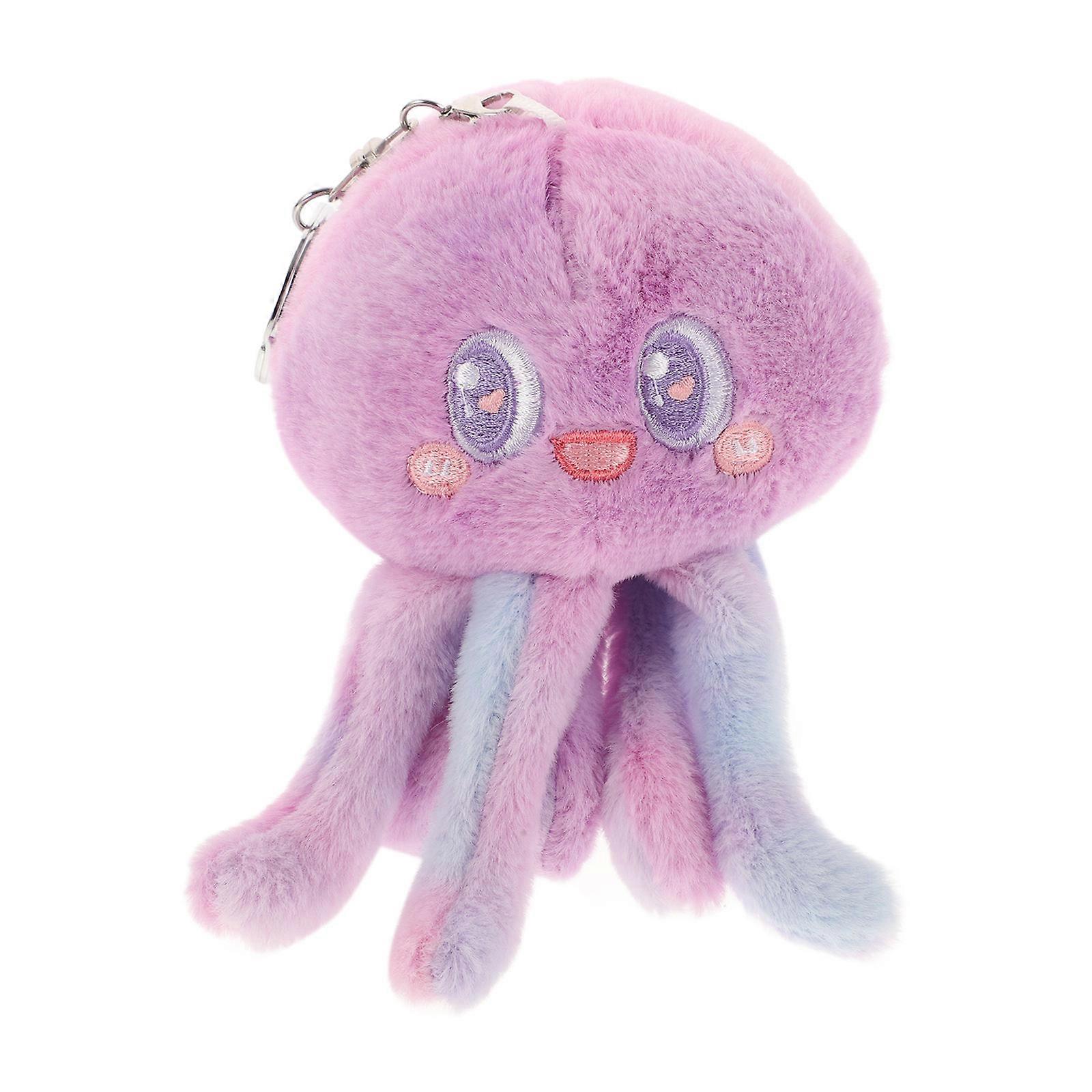 Octopus Plush Keychain Charm 3Pcs Violet Versatile Use Plush Charms for Decor Use