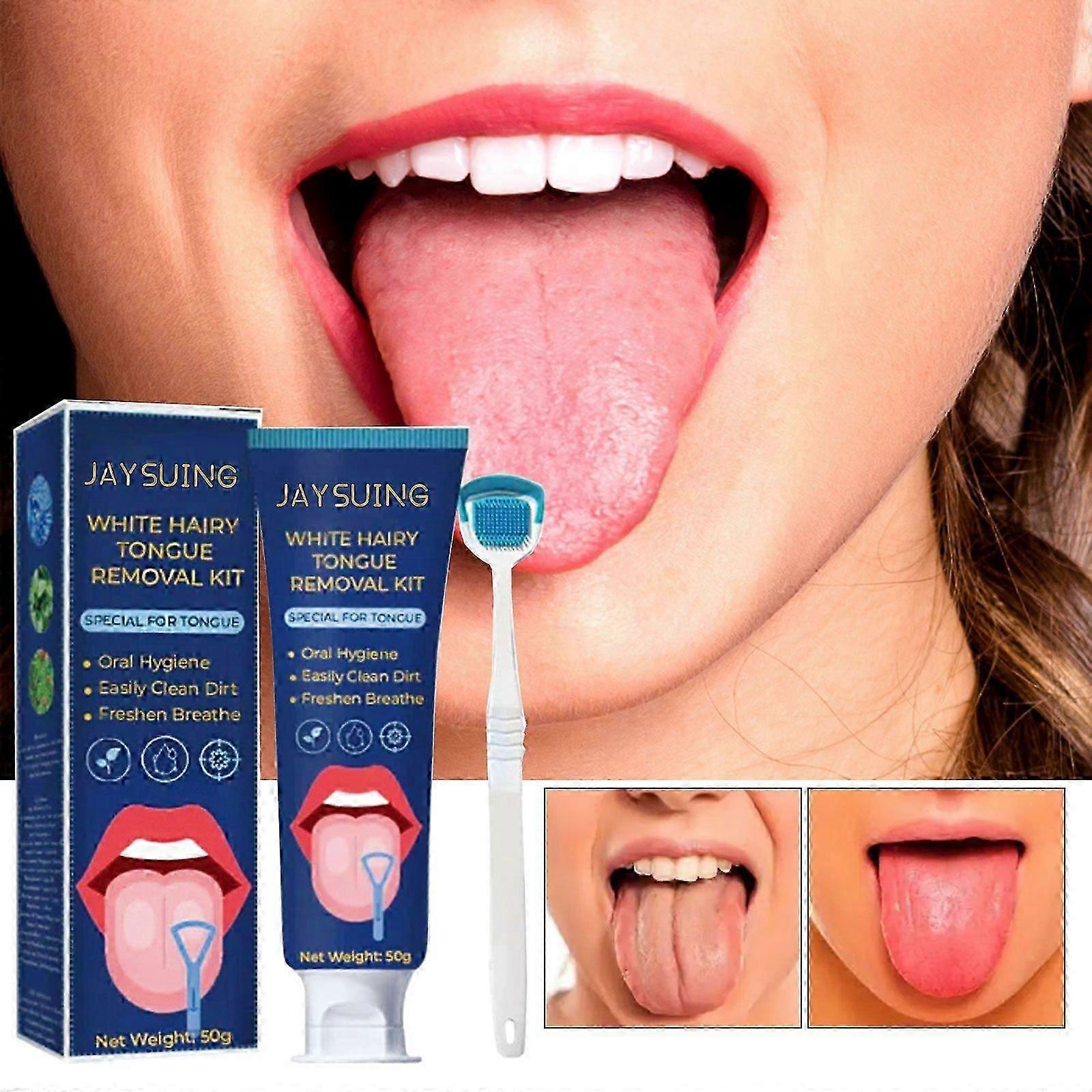 Premium Tongue Cleaning Kit with Manuka Honey & Probiotics Fresh Breath, pH Balance, Gentle Oral Care, Easy to Use for White Coating & Bacterial Odor