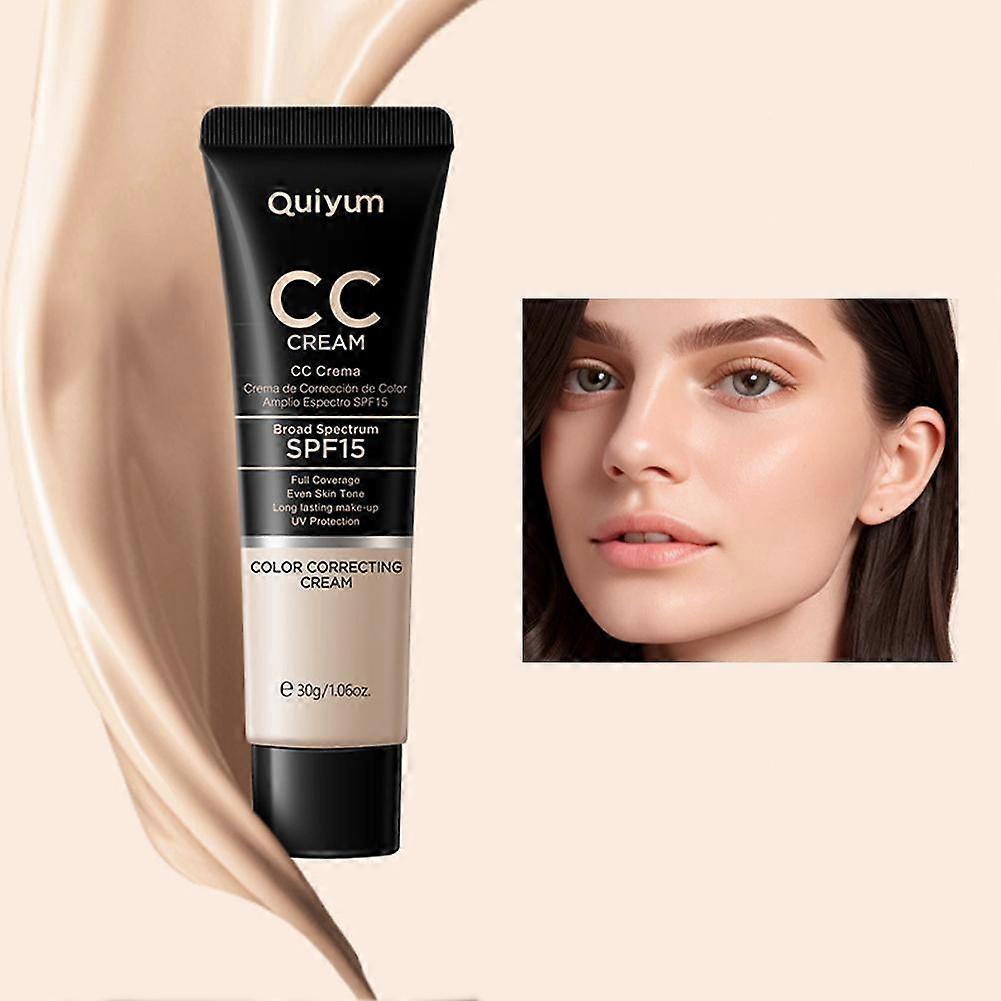 Quiyum CC Cream 30ml Concealer Farbkorrigierende Feuchtigkeitsspendende Aufhellende Foundation