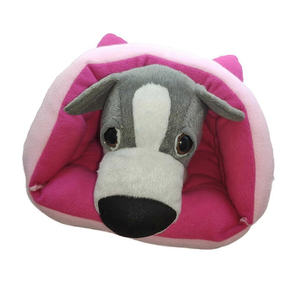 Portable Cat Cave Bed Pink 30X27X23Cm Polar Fleece Sleeping Environment 1Pack