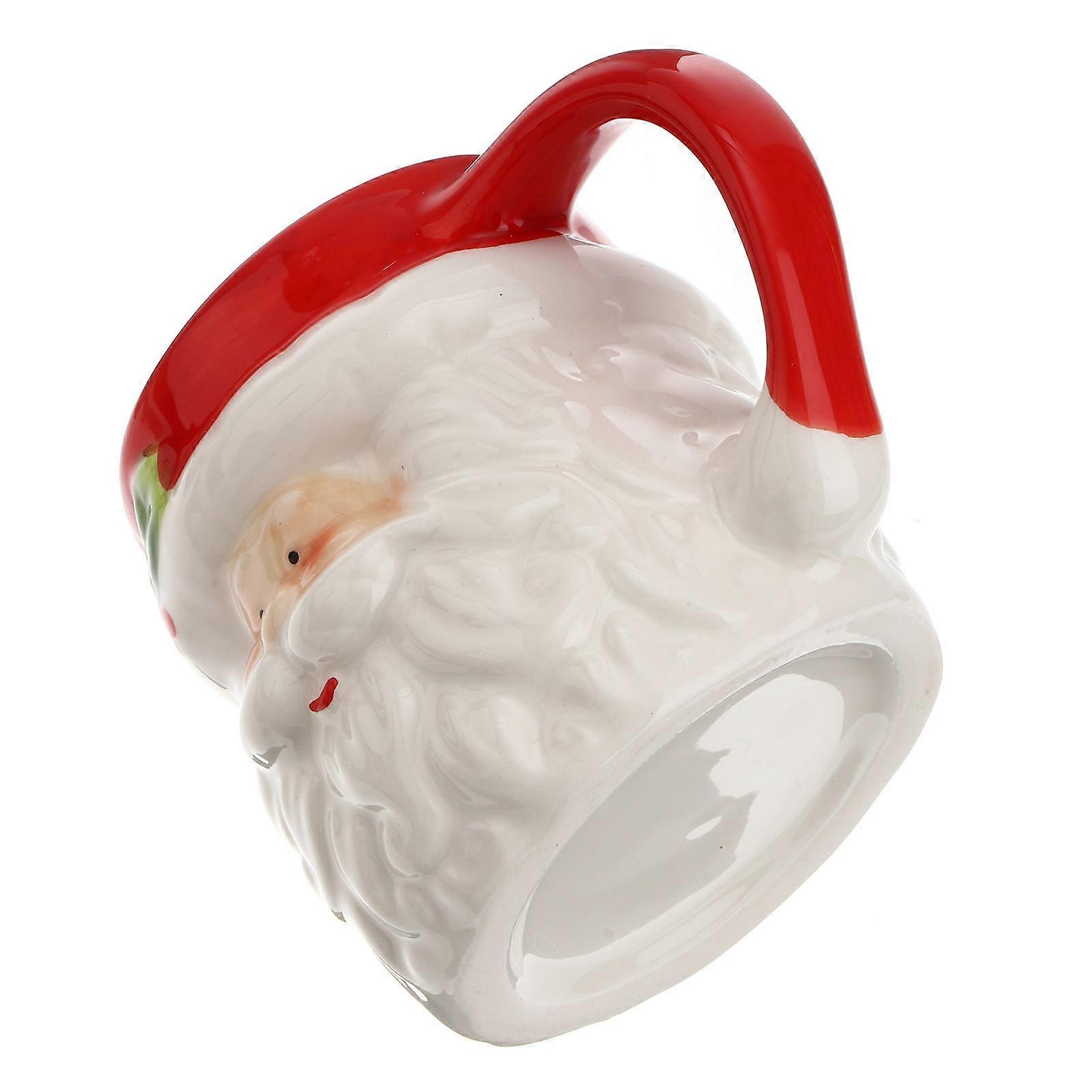 Practical Water Cup Santa Claus Shape Daily Use Ceramic 400Ml Coffee Holding 1Pack