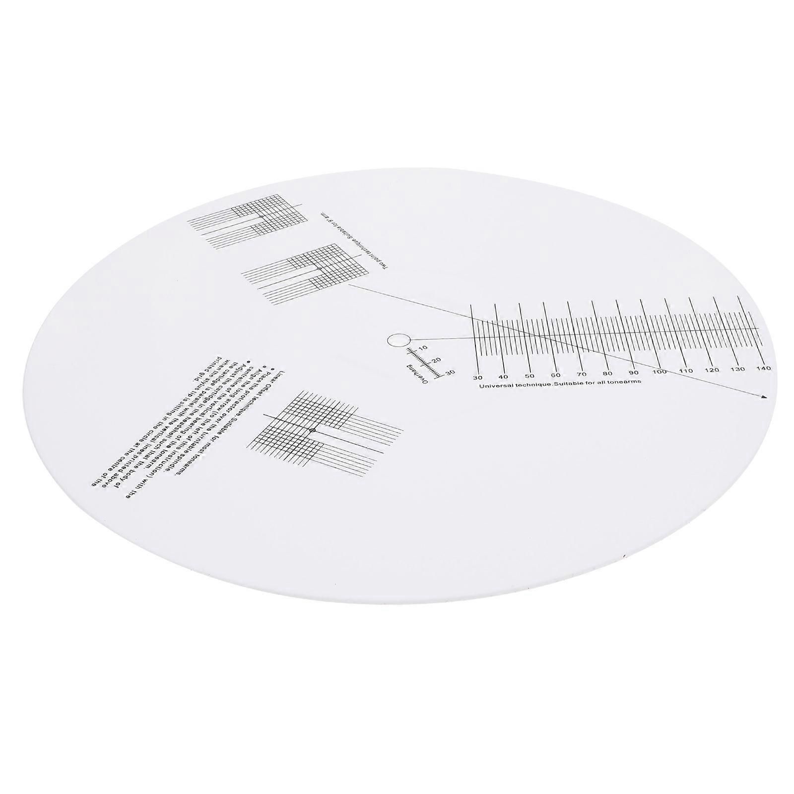 White Vinyl Record Pickup Calibration Plate for Needle Adjustment 7Pcs