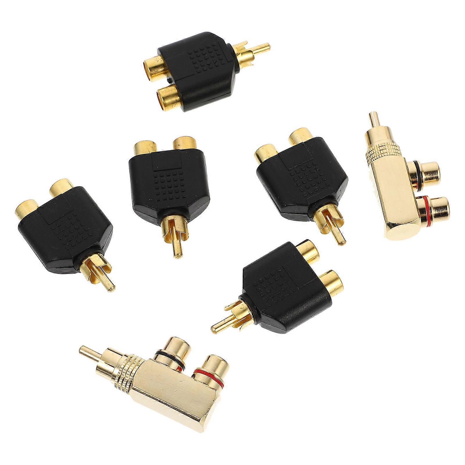 Audio Splitter 14Pcs Set for Speaker Right Angle Type Connectors