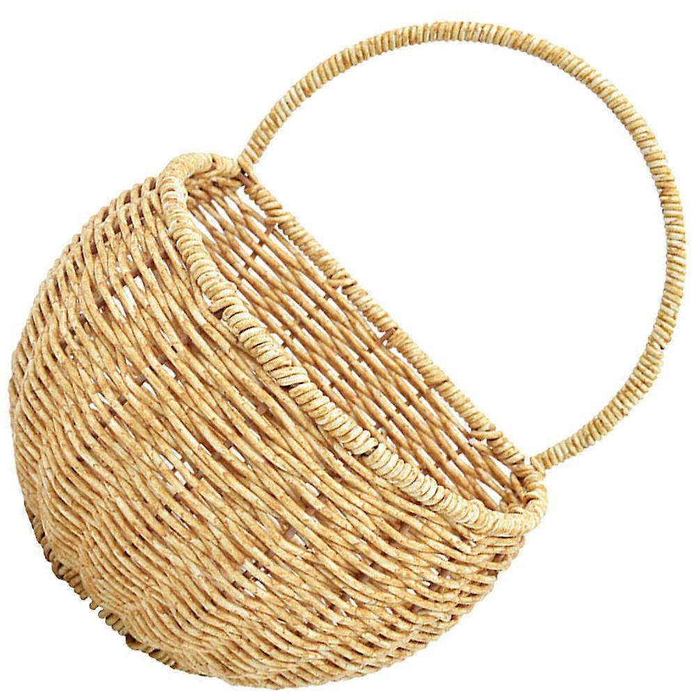 Woven Hanging Basket Handwoven Fruit Hammock for Kitchen Use 5Pcs