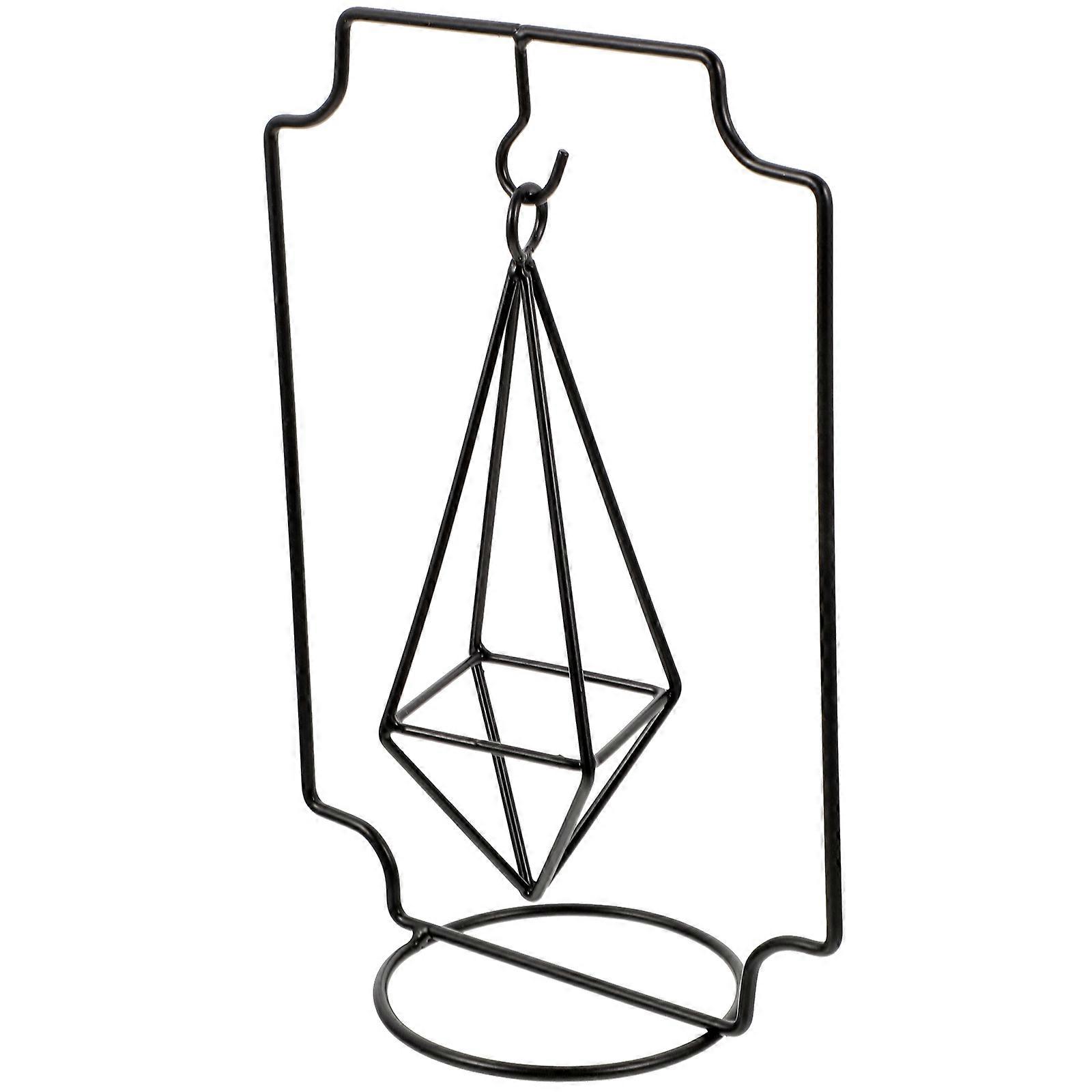 Tabletop Display Rack Metal Display Stand for Storage Use 2Pcs Black Holder