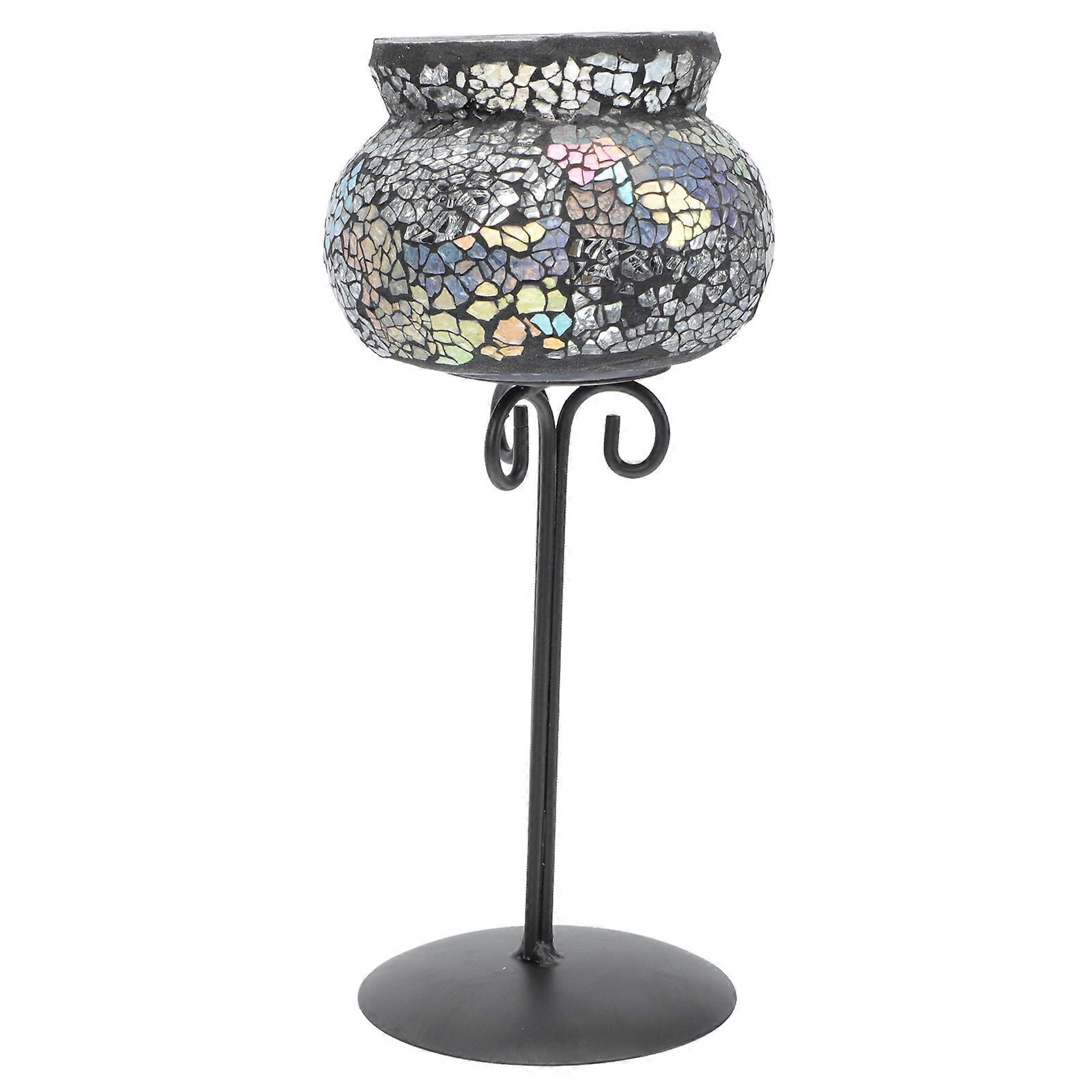 Chic Tabletop Adorn Candleholder for Decoration Use 2Pcs Silver Nordic