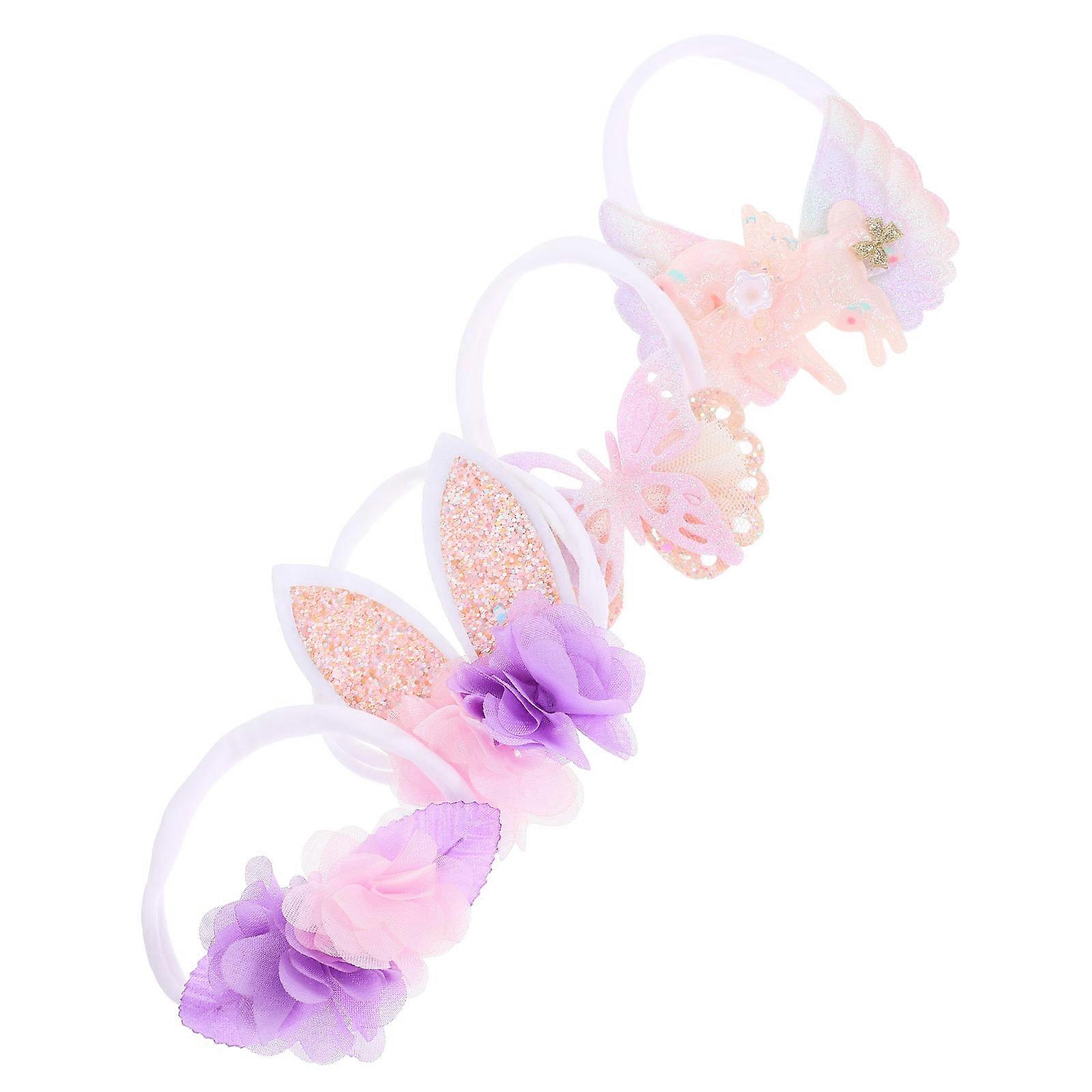 Decorative Easter Headband Set with 5 Pieces of Bunny Ear and Butterfly Styles