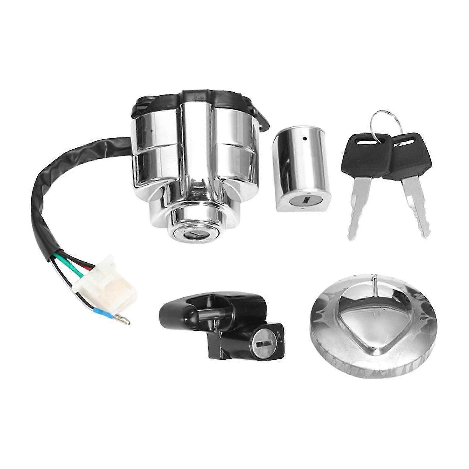 Ignition Switch Lock Key Set Accessory for Honda Shadow Vlx VT 400 600