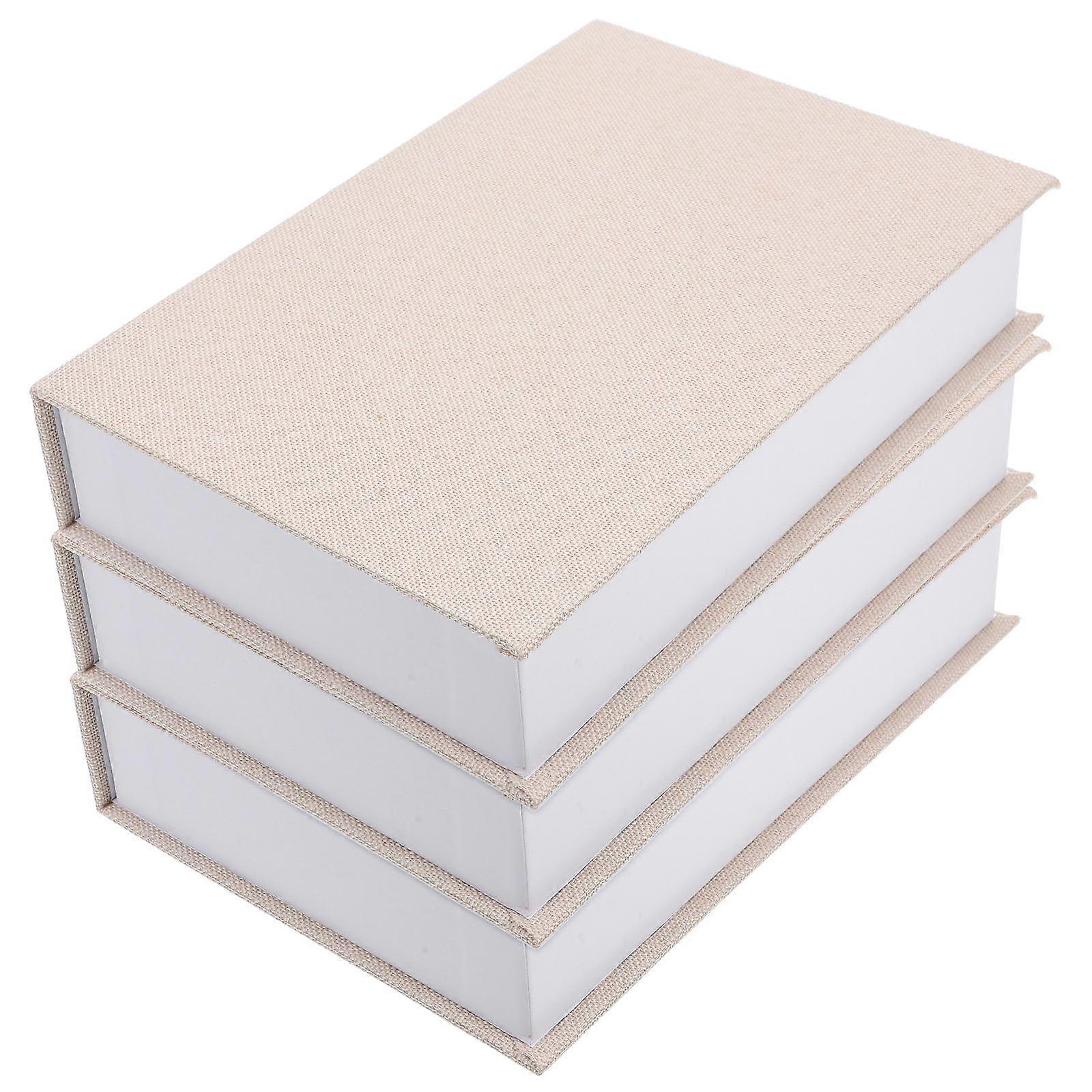 Linen Decorative Coffee Table Book Shape Storage 8.7×6.1×1.8in 3Set
