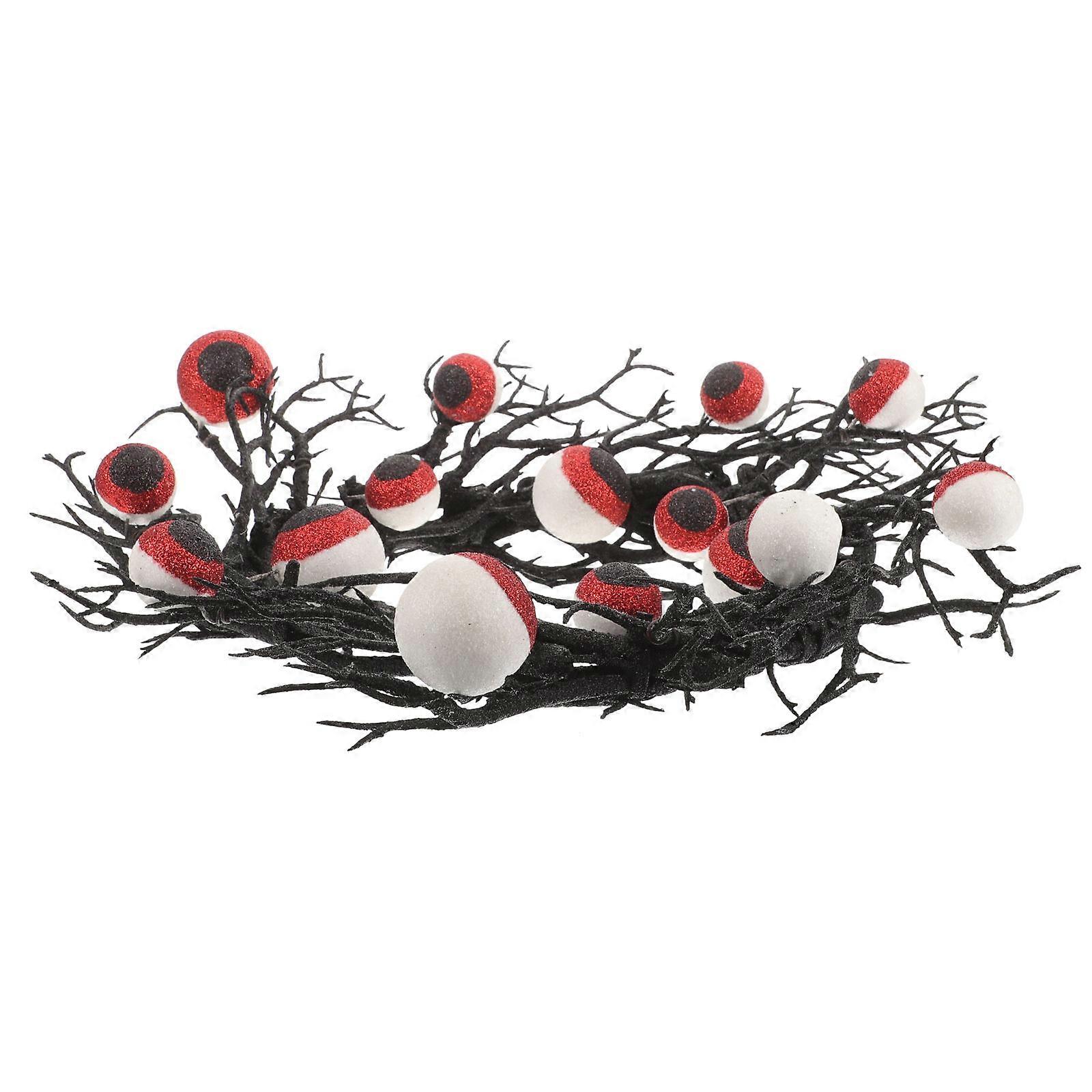 Artificial Halloween Decorative Wreath for Wall and Window Decor with A Scary Appearance Crafted from Plastic in 1Set