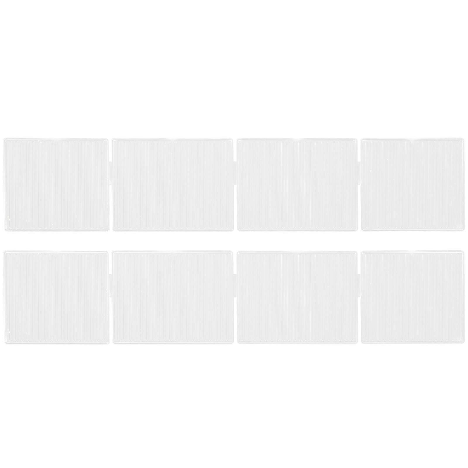 Drawer Dividers 8Set Flexible Separator Saving Organization for 32.5X7X2CM Transparent PET