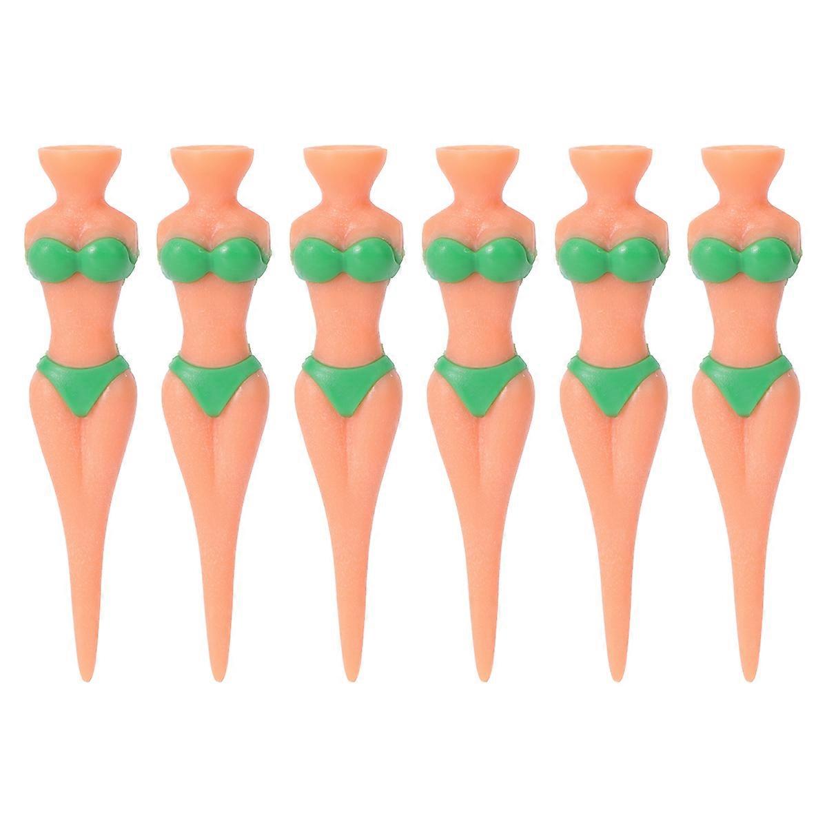 Tees Bikini Divot Tool for Golf Practice 18Pcs Light Green