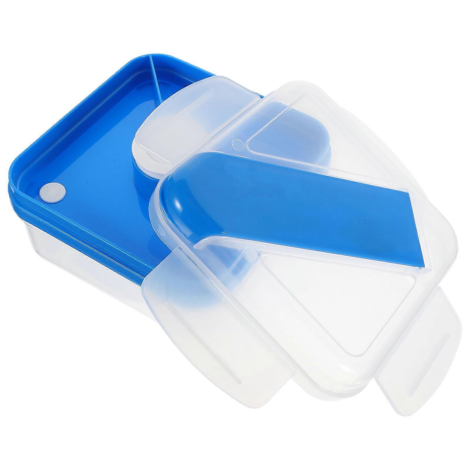 Reusable Meal Prep Compartment Container For School Lunch And Vacation In Rectangular Shape Featuring Airtight Function 1Set