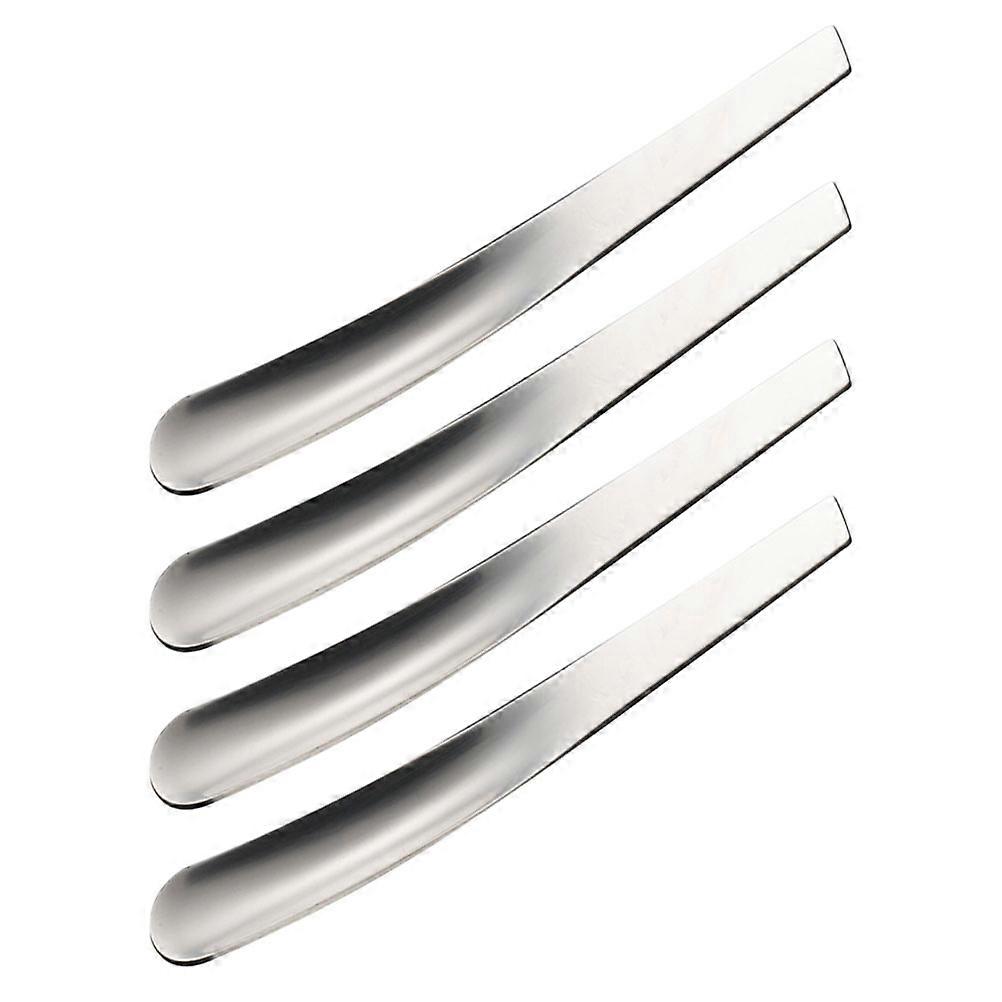 Kitchen Egg Spoons Silver Stainless Steel Spoons for Breakfast 12Pcs