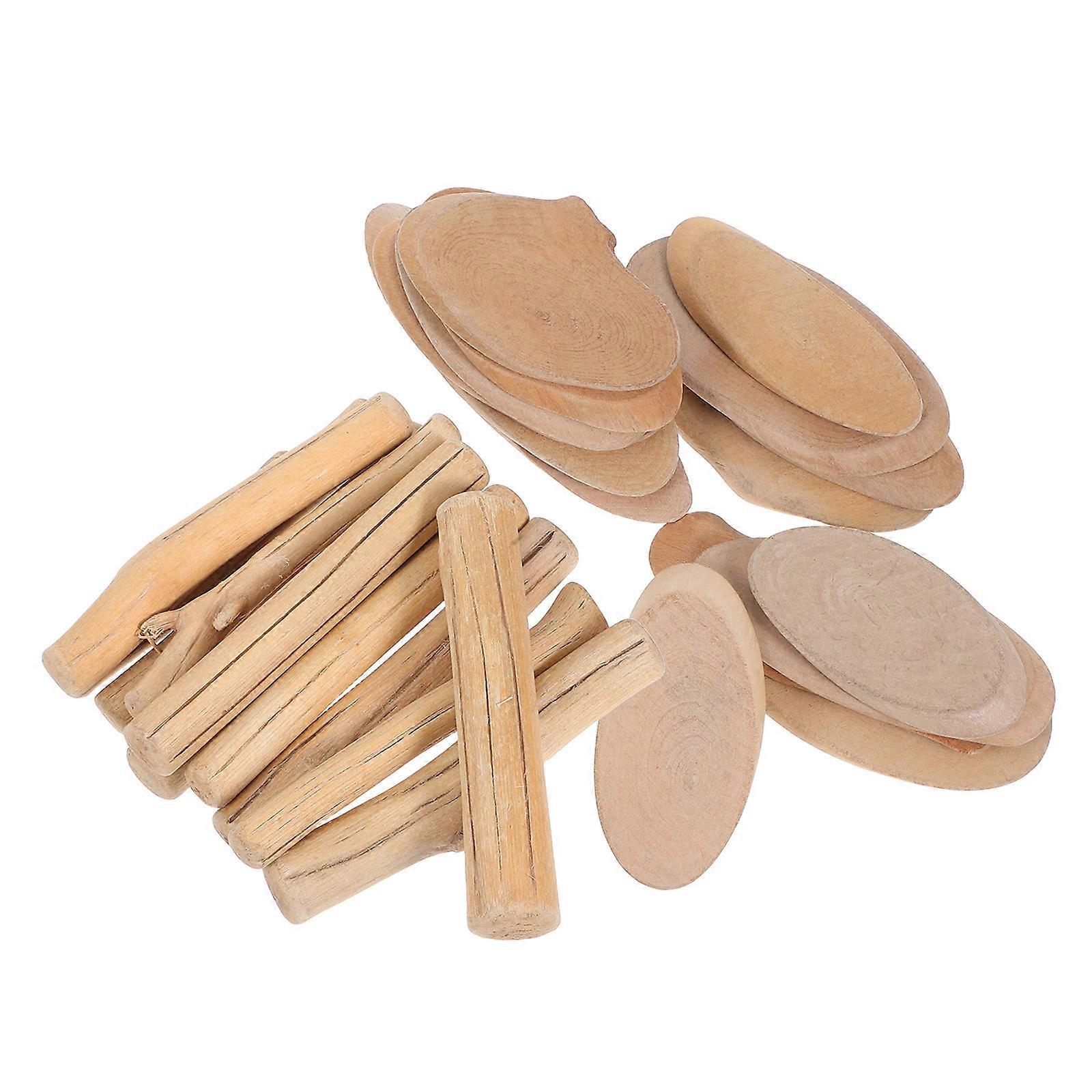 Natural Wood Slice For Crafting Decorative Items Unpainted Stick For Celebrations 2 Sets With Rustic Style